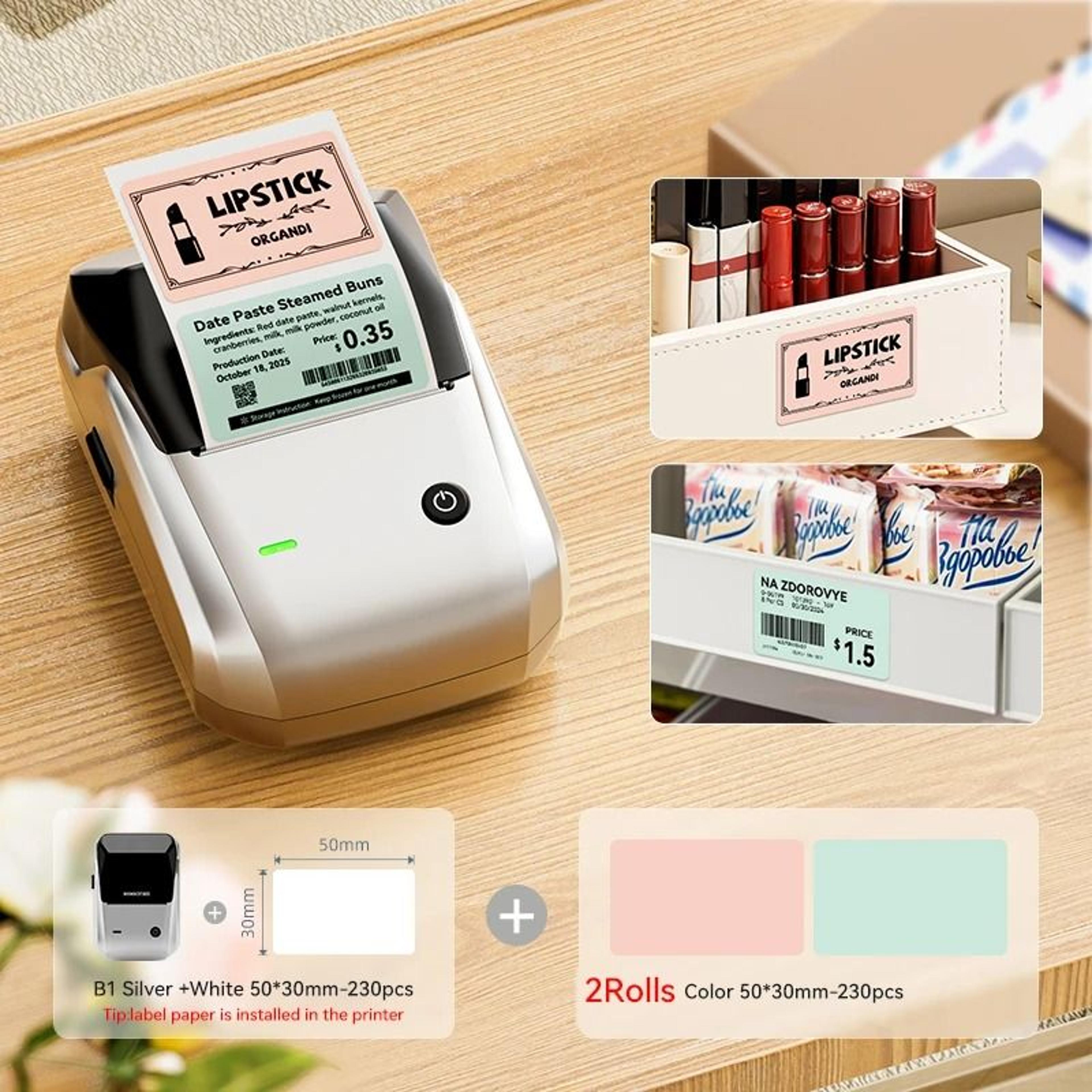 NIIMBOT B1 Wireless Thermal Label Printer 2050mm Print Width 28