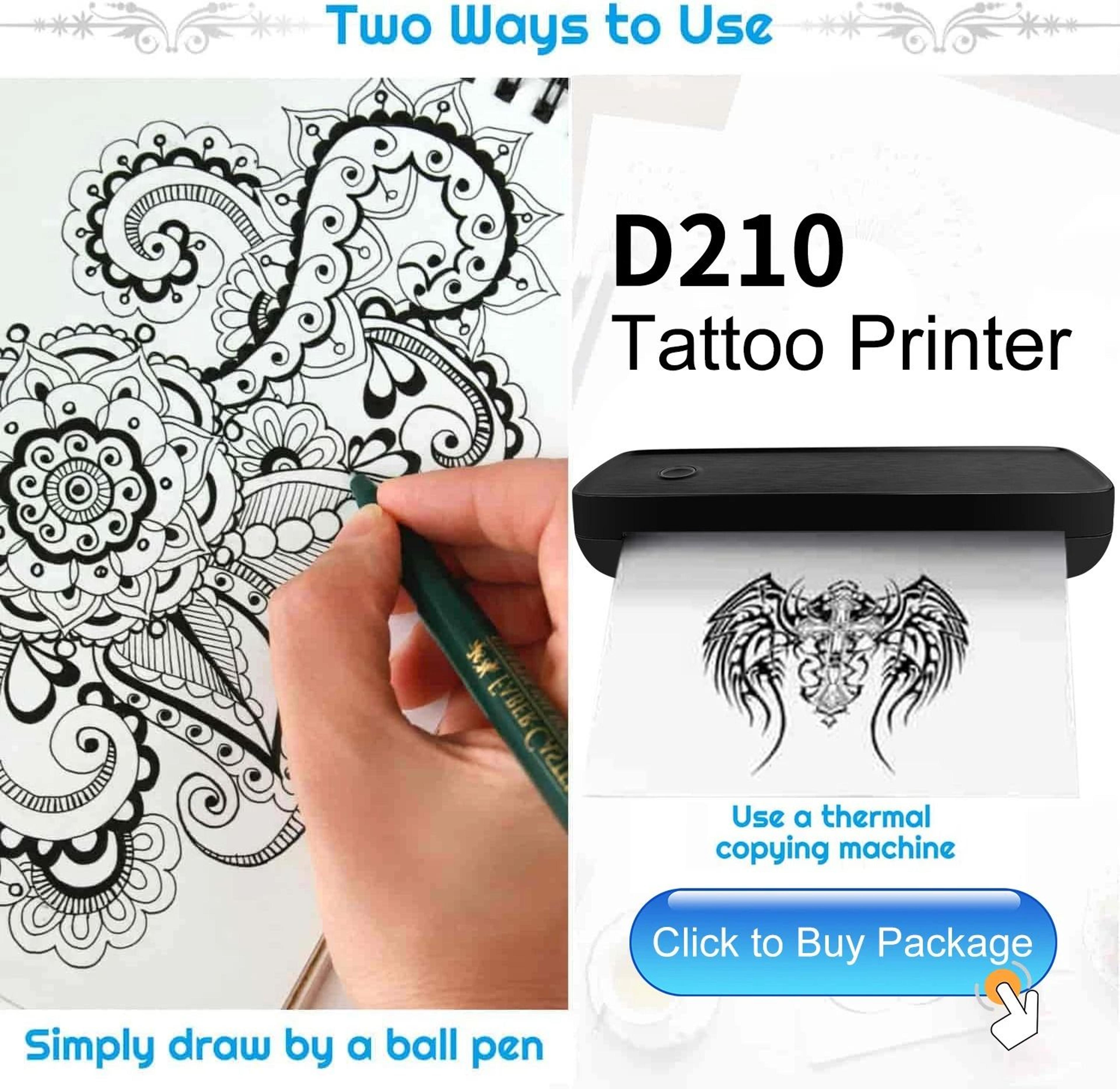 Marklife D210 Mini Portable A4 Wireless Bluetooth Thermal Tattoo  Document Printer 3