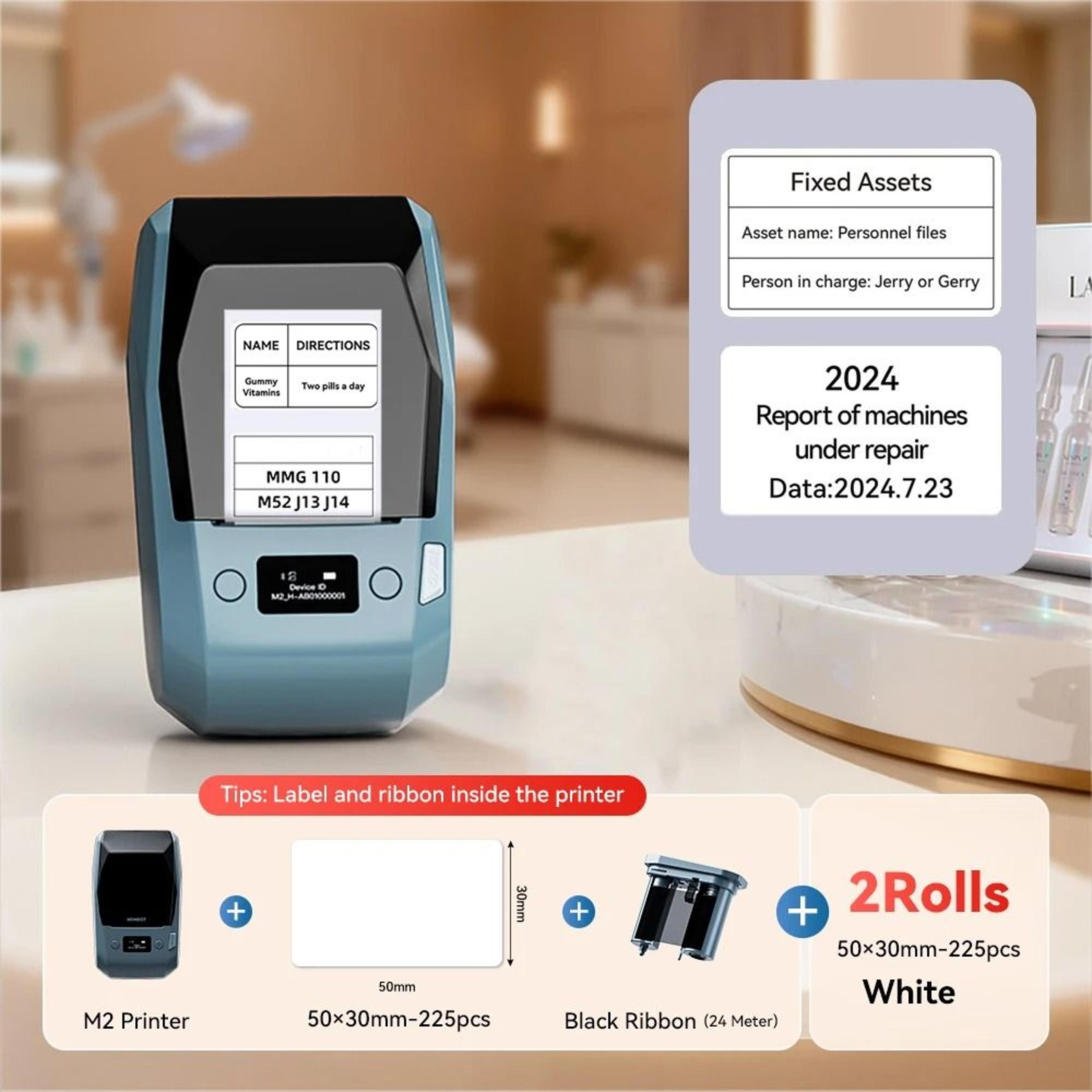 NIIMBOT M2 300DPI HighDefinition Thermal Transfer Label Printer 2050mm 15