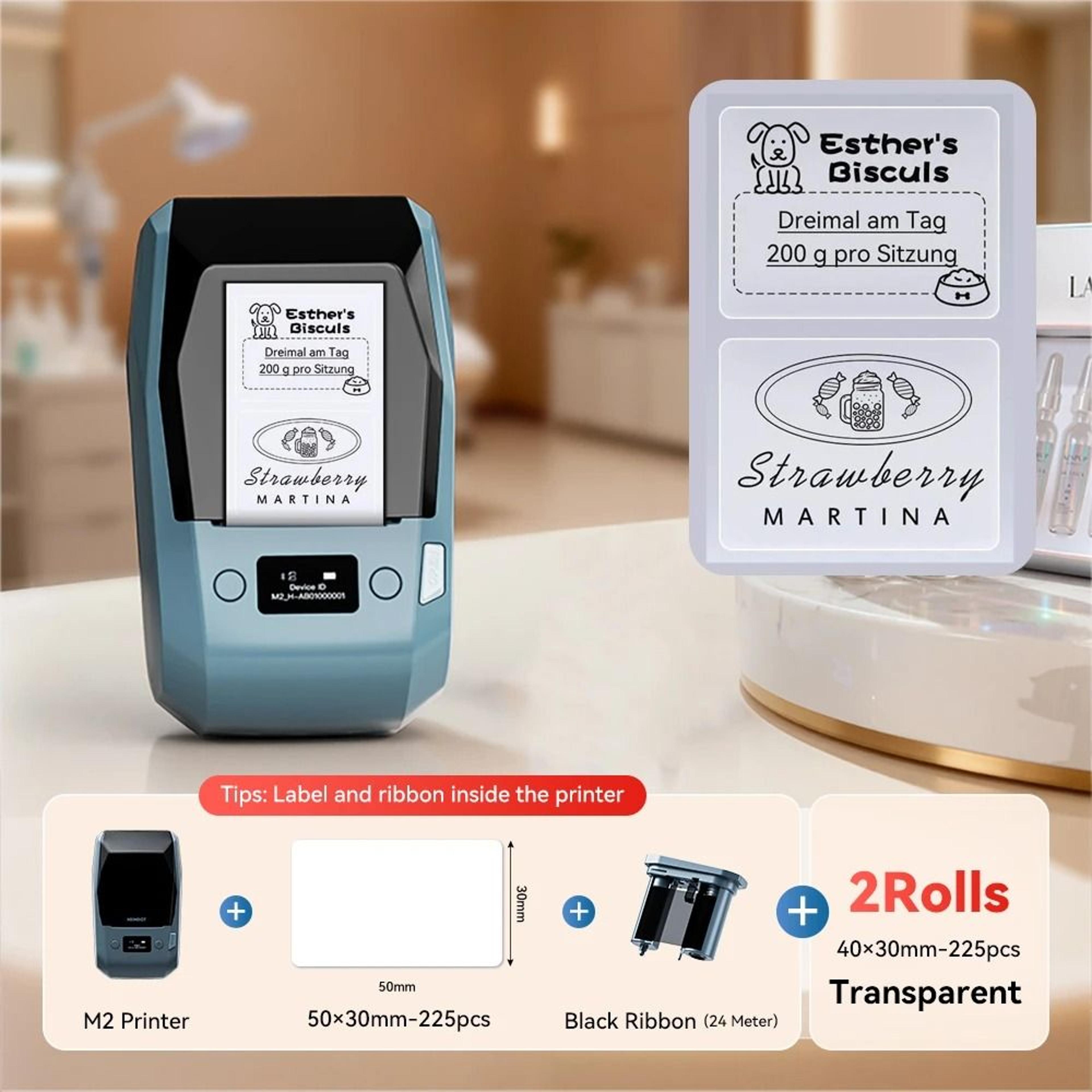 NIIMBOT M2 300DPI HighDefinition Thermal Transfer Label Printer 2050mm 19