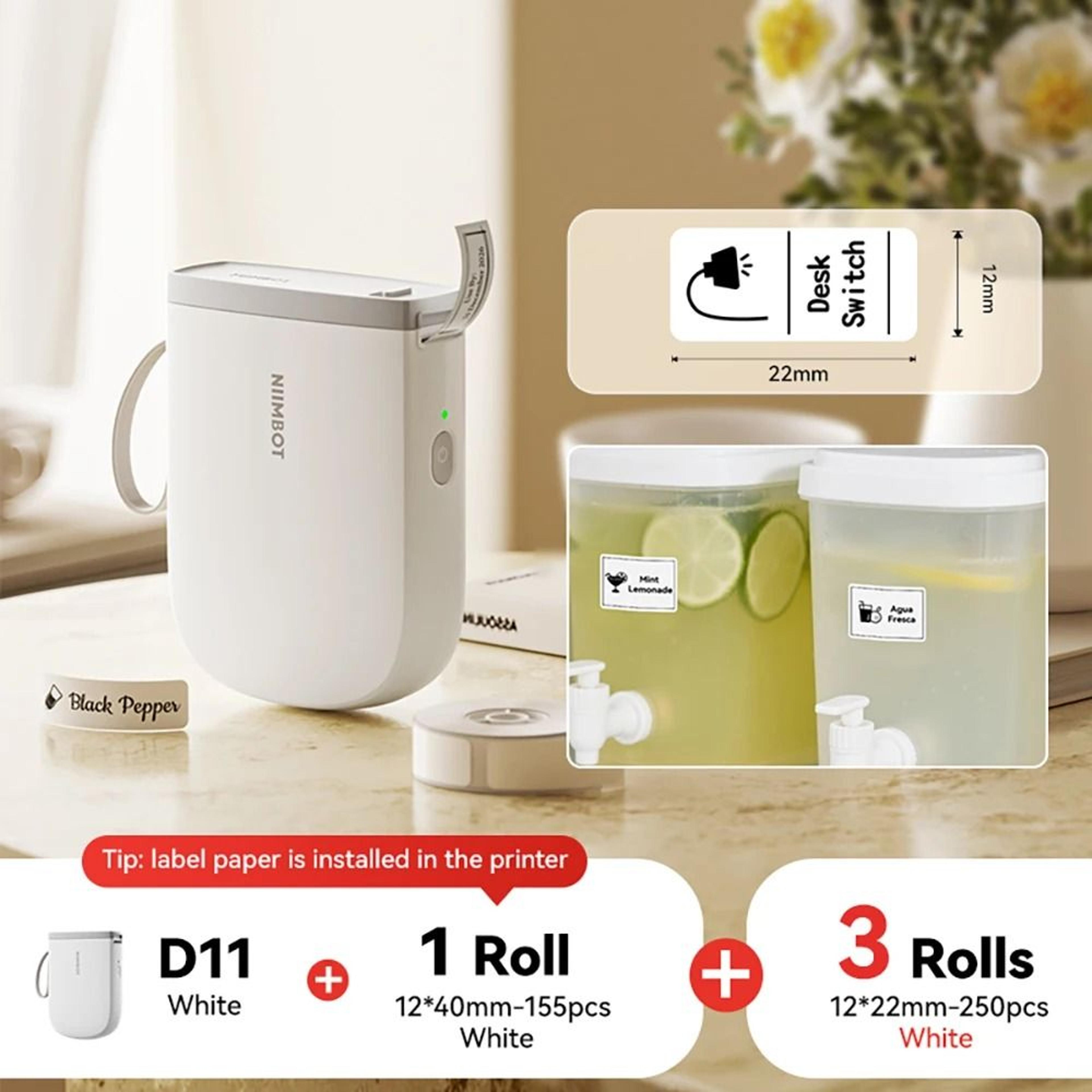 NIIMBOT D11 New Version Mini Portable 300DPI Wireless Thermal Label Printer 11