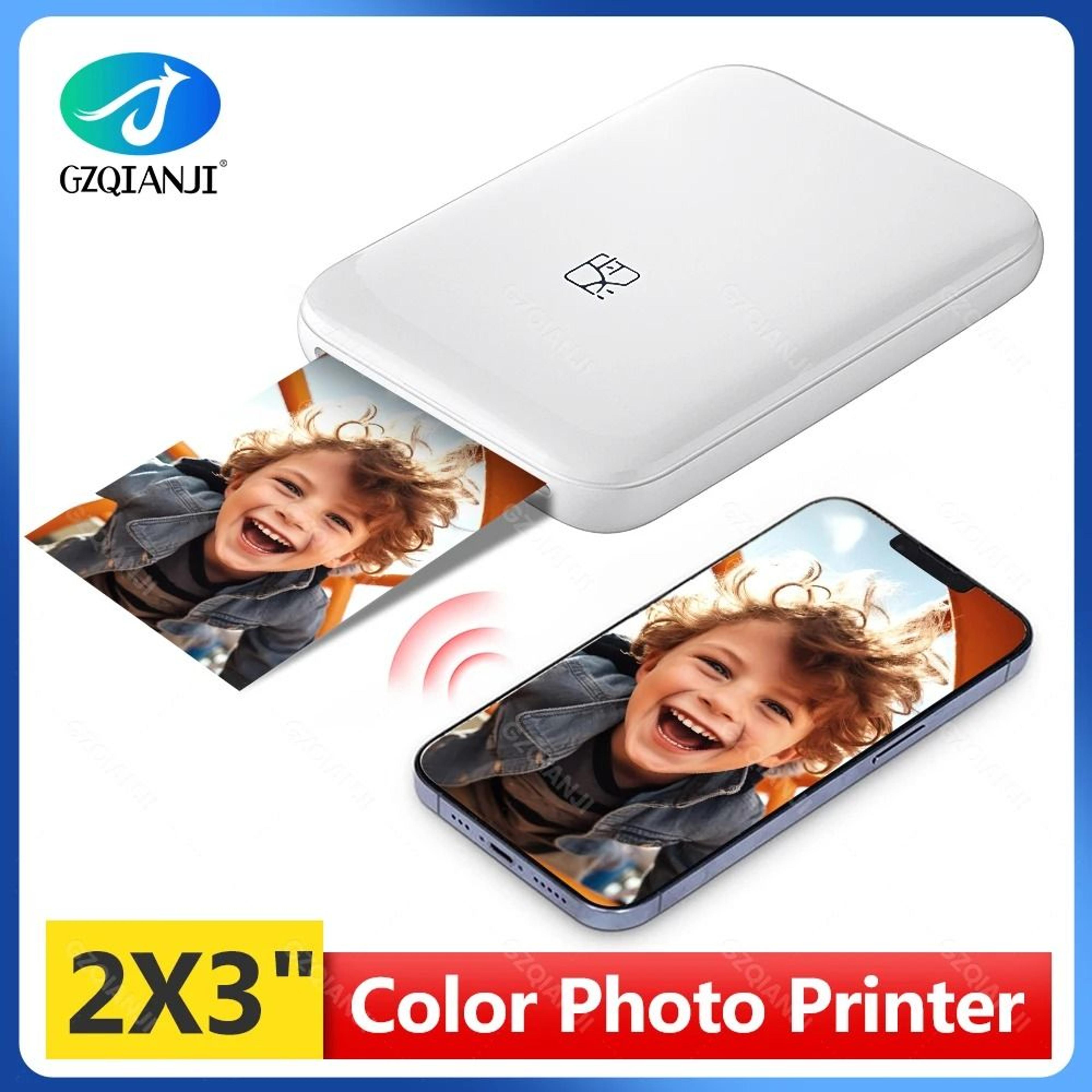 hprt mt53 portable mini mobile pocket photo printer (zink 2x3 inch color)