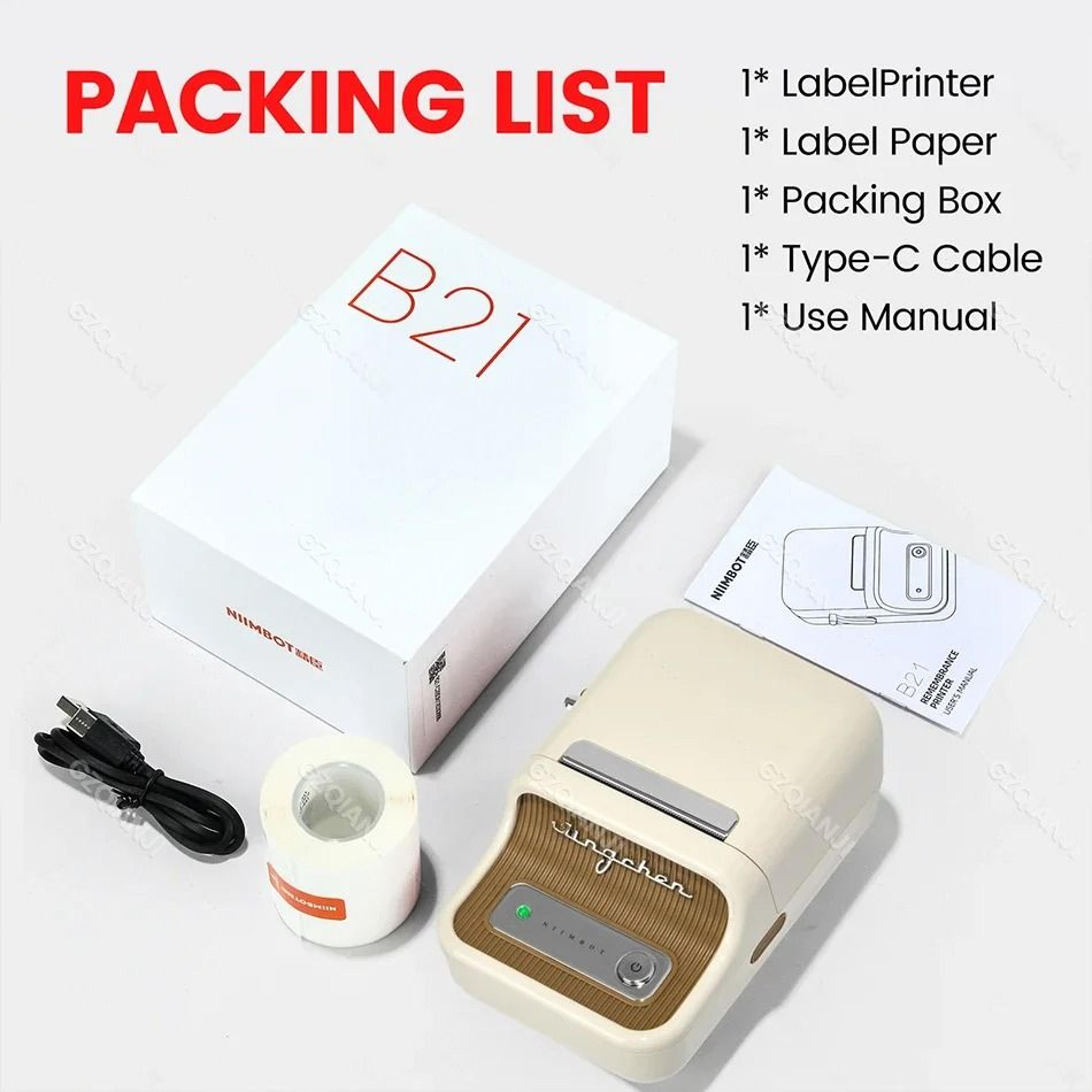NIIMBOT B21 Portable Wireless Thermal Barcode  Jewelry Label Printer With Gift Tape 5