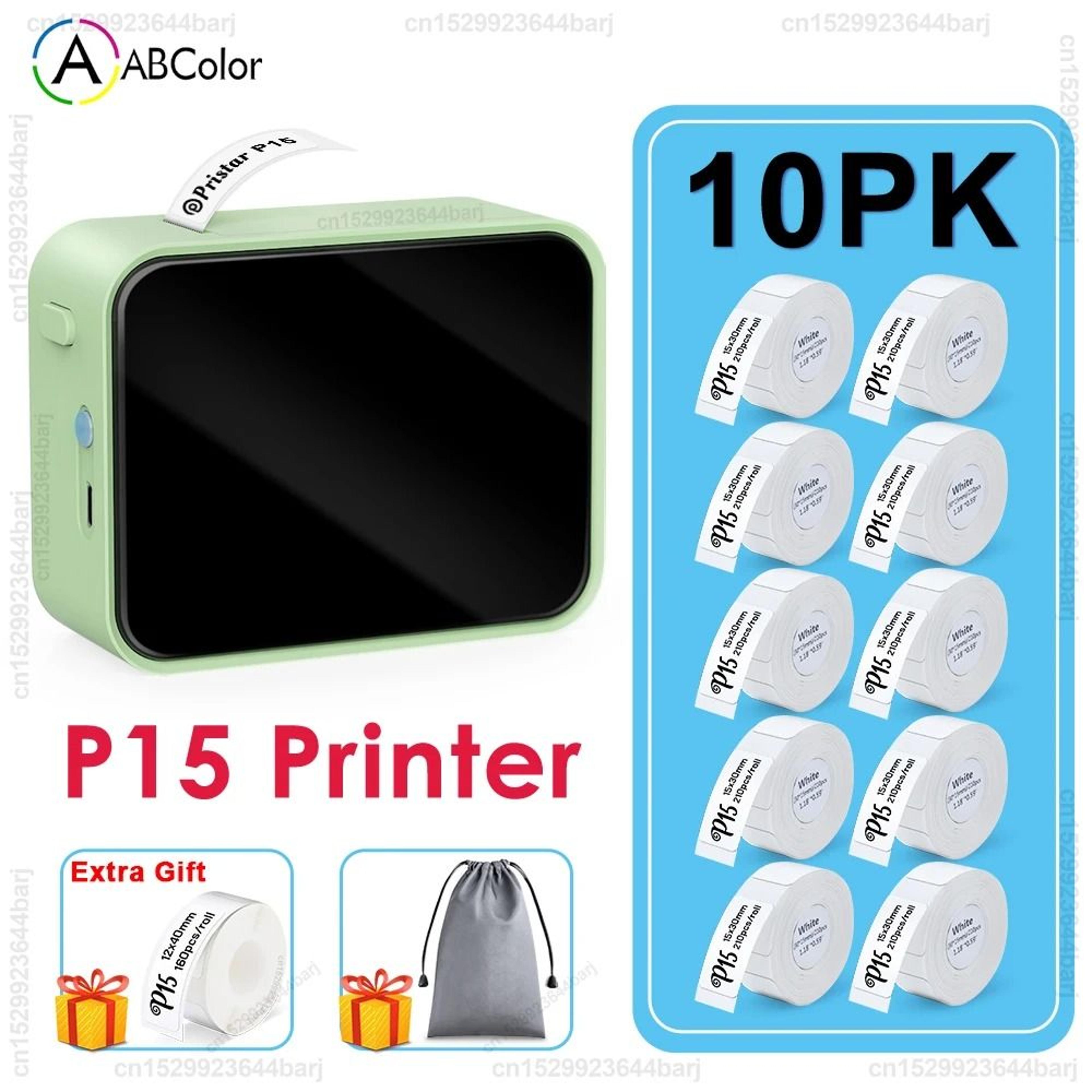 P15 Mini Wireless Bluetooth Thermal Label Printer  Sticker Maker 8