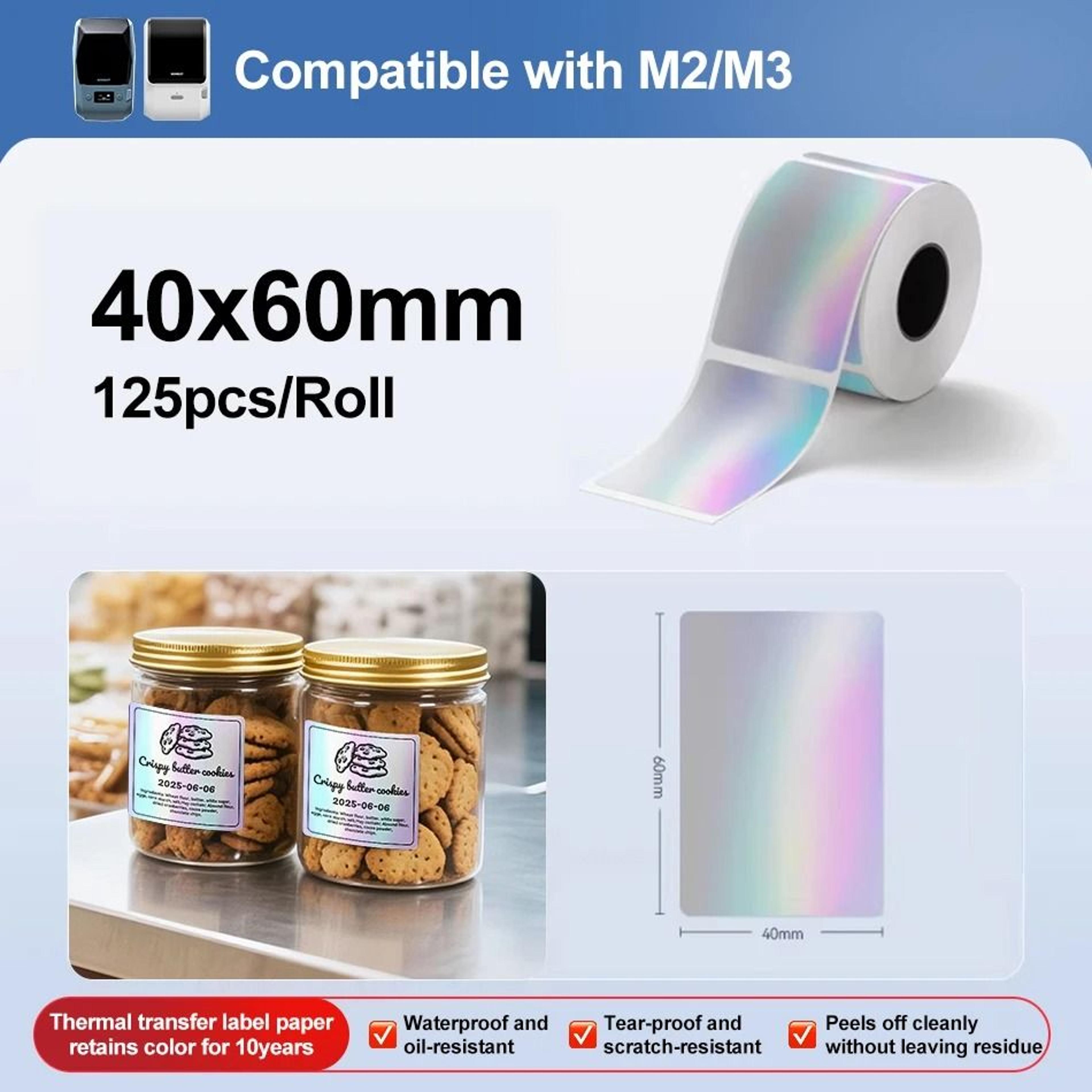 NIIMBOT M2 300DPI Portable Thermal Transfer Label Printer  Apparel Tag Maker 24