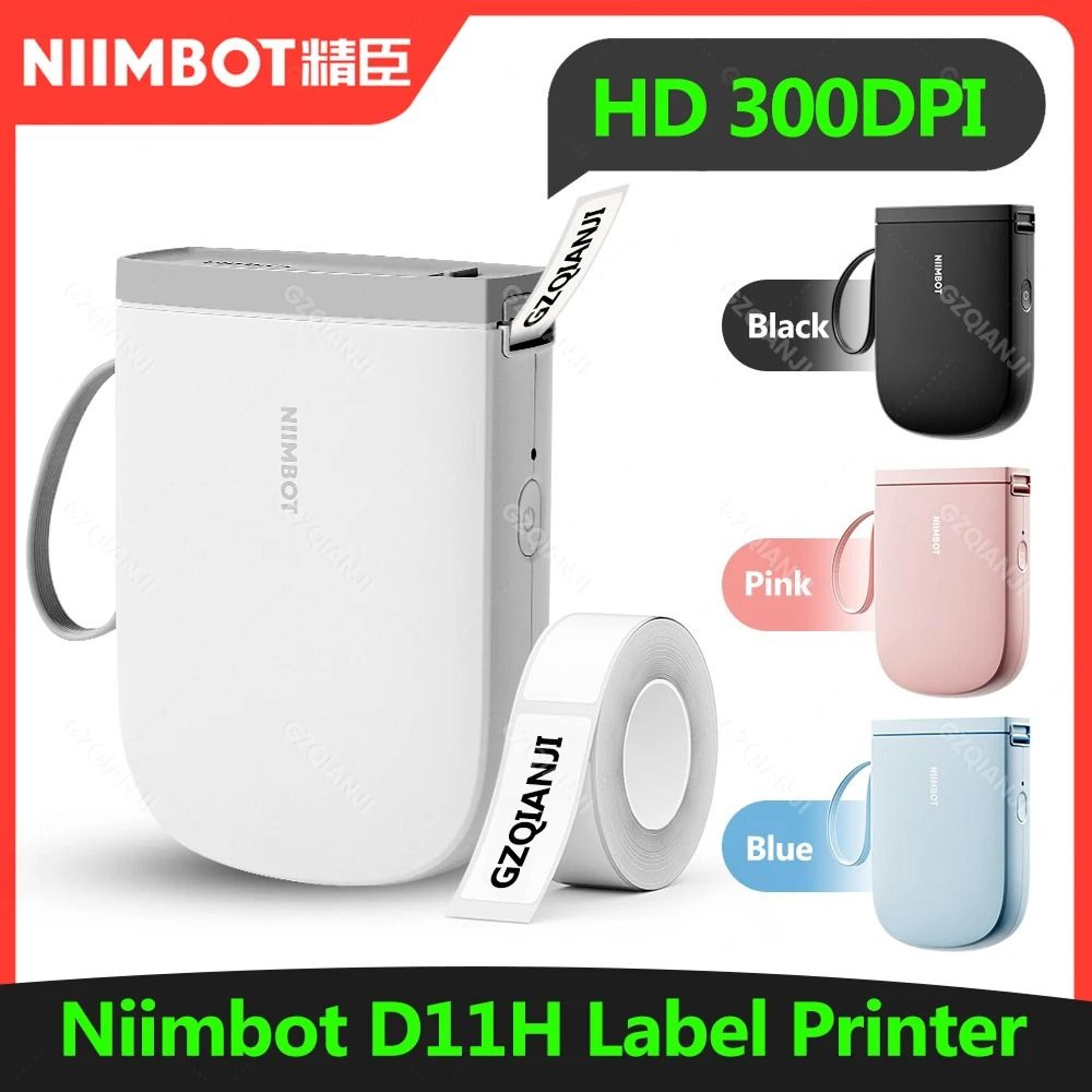 NIIMBOT D11H 300DPI Mini Portable Wireless Bluetooth Thermal Label Maker 0