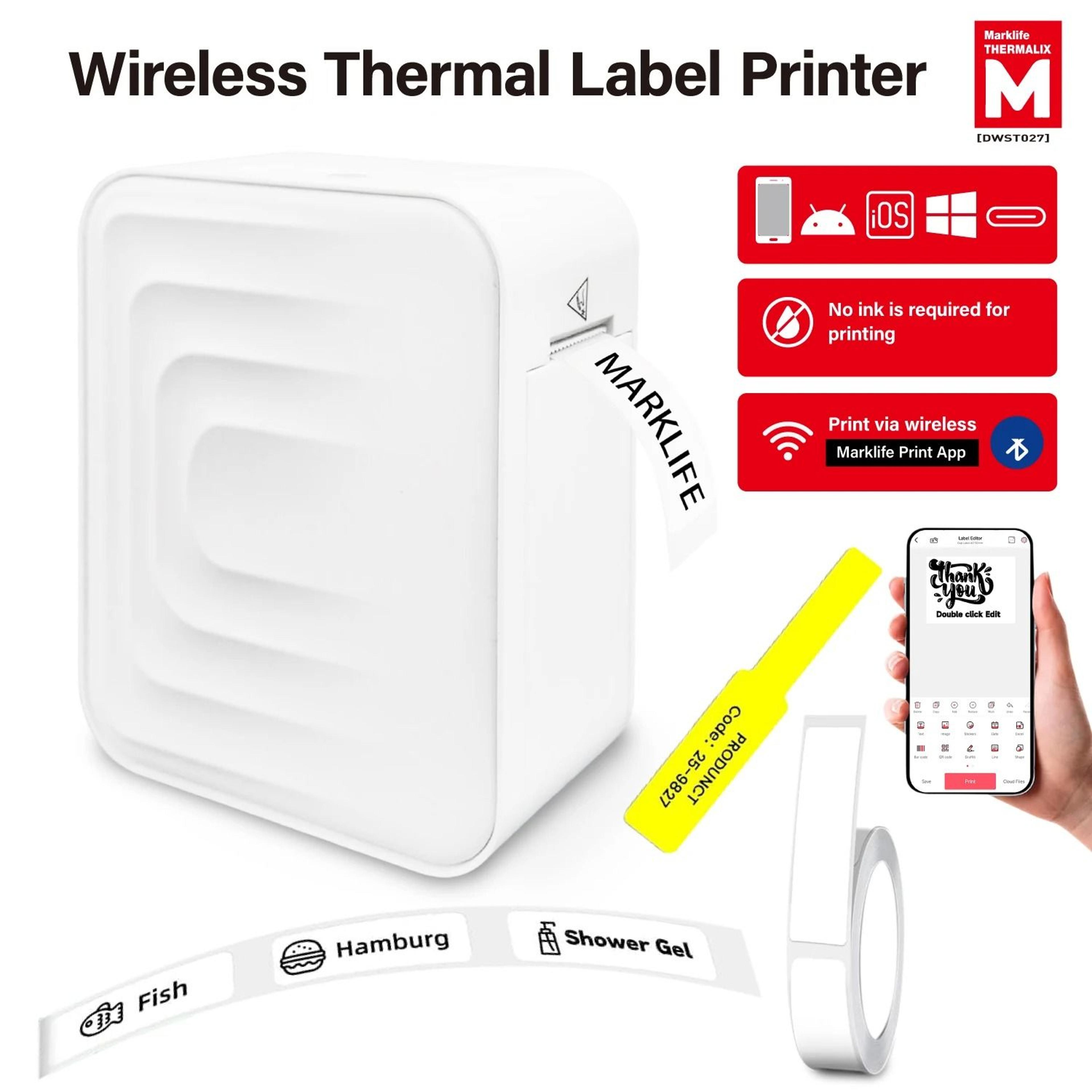 Marklife M1 Mini Portable Bluetooth Thermal Label Printer  Sticker Maker 0