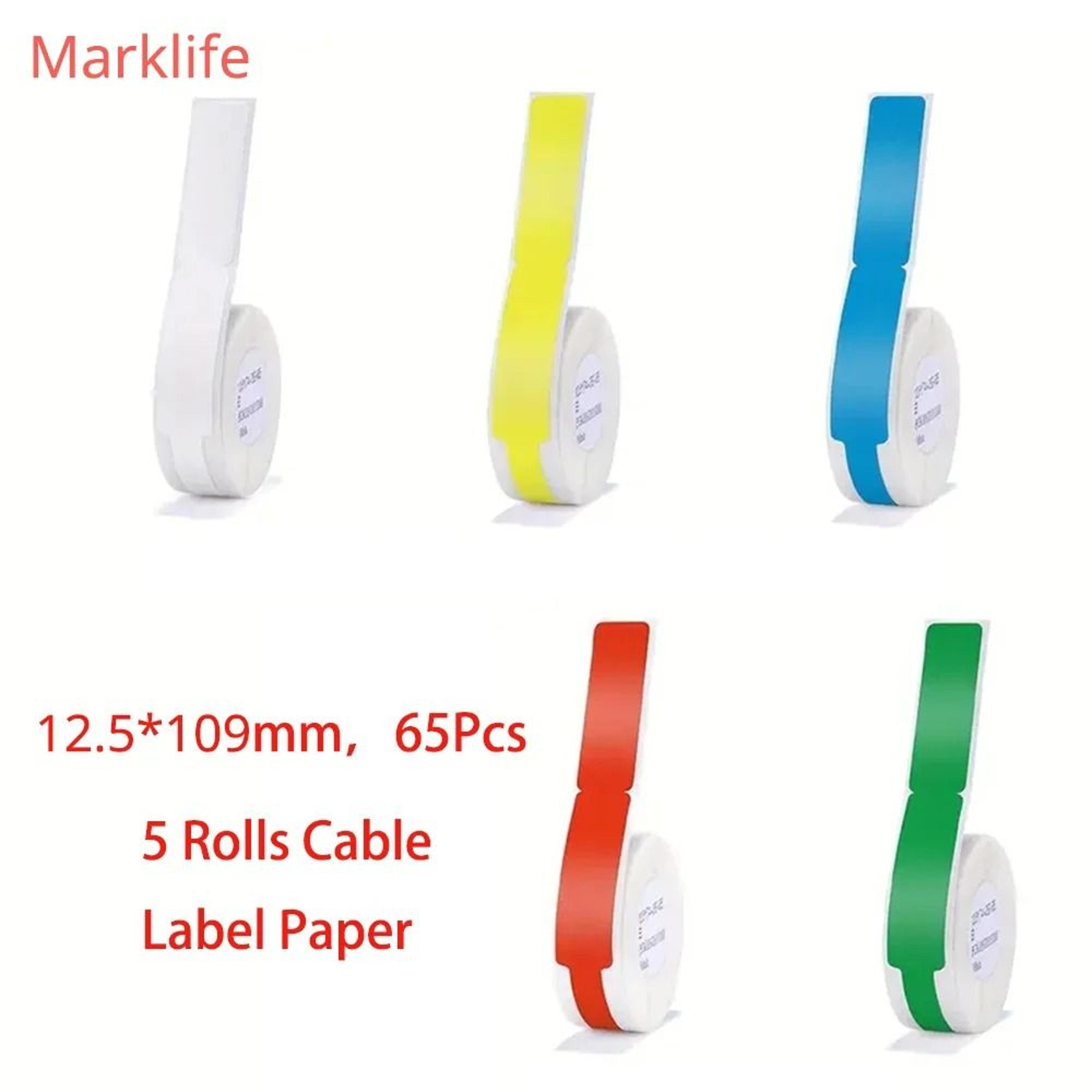 Marklife Waterproof TearResistant Thermal Cable Label Roll Compatible With P15  M1  P12 8