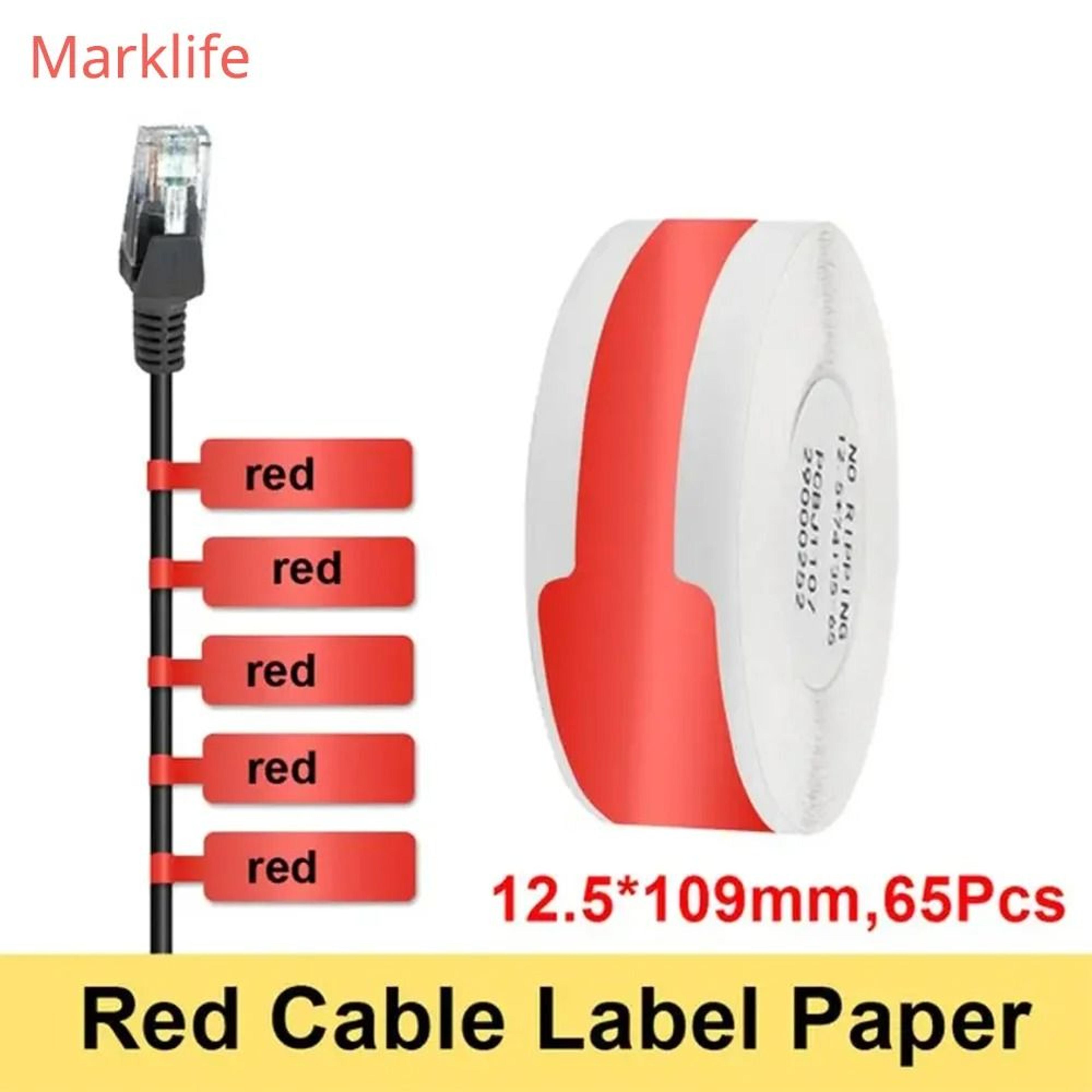 Marklife Waterproof TearResistant Thermal Cable Label Roll Compatible With P15  M1  P12 6