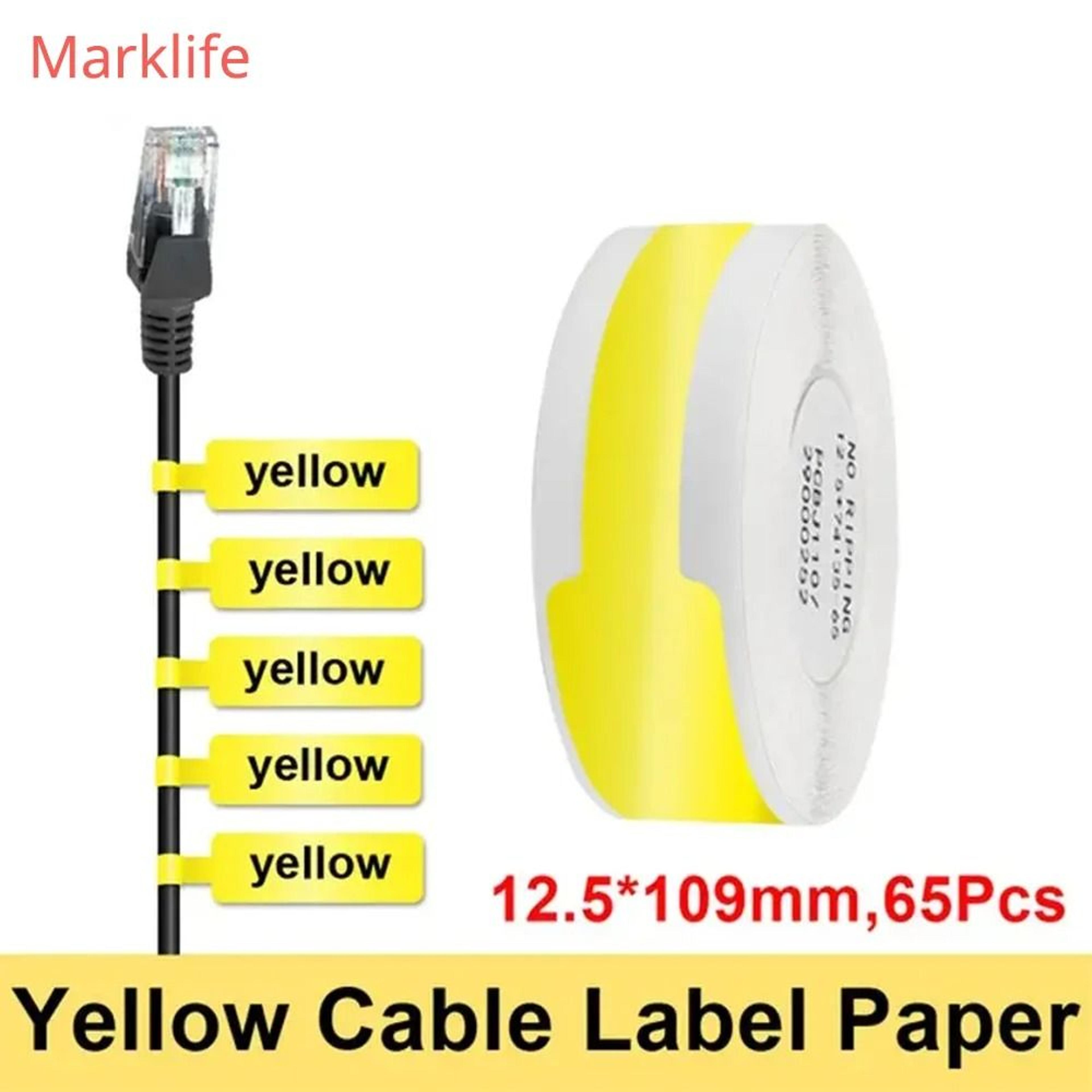 Marklife Waterproof TearResistant Thermal Cable Label Roll Compatible With P15  M1  P12 10
