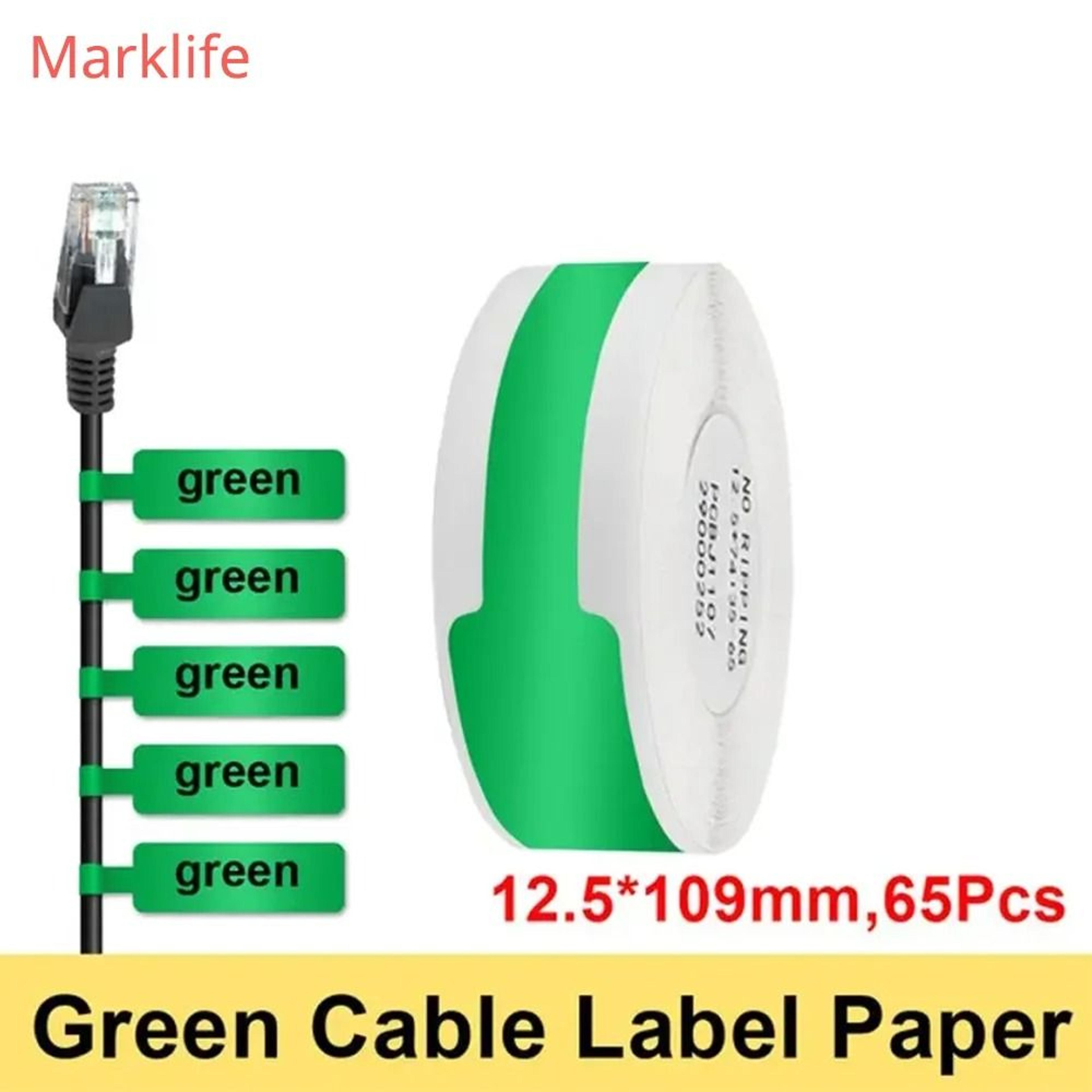 Marklife Waterproof TearResistant Thermal Cable Label Roll Compatible With P15  M1  P12 11