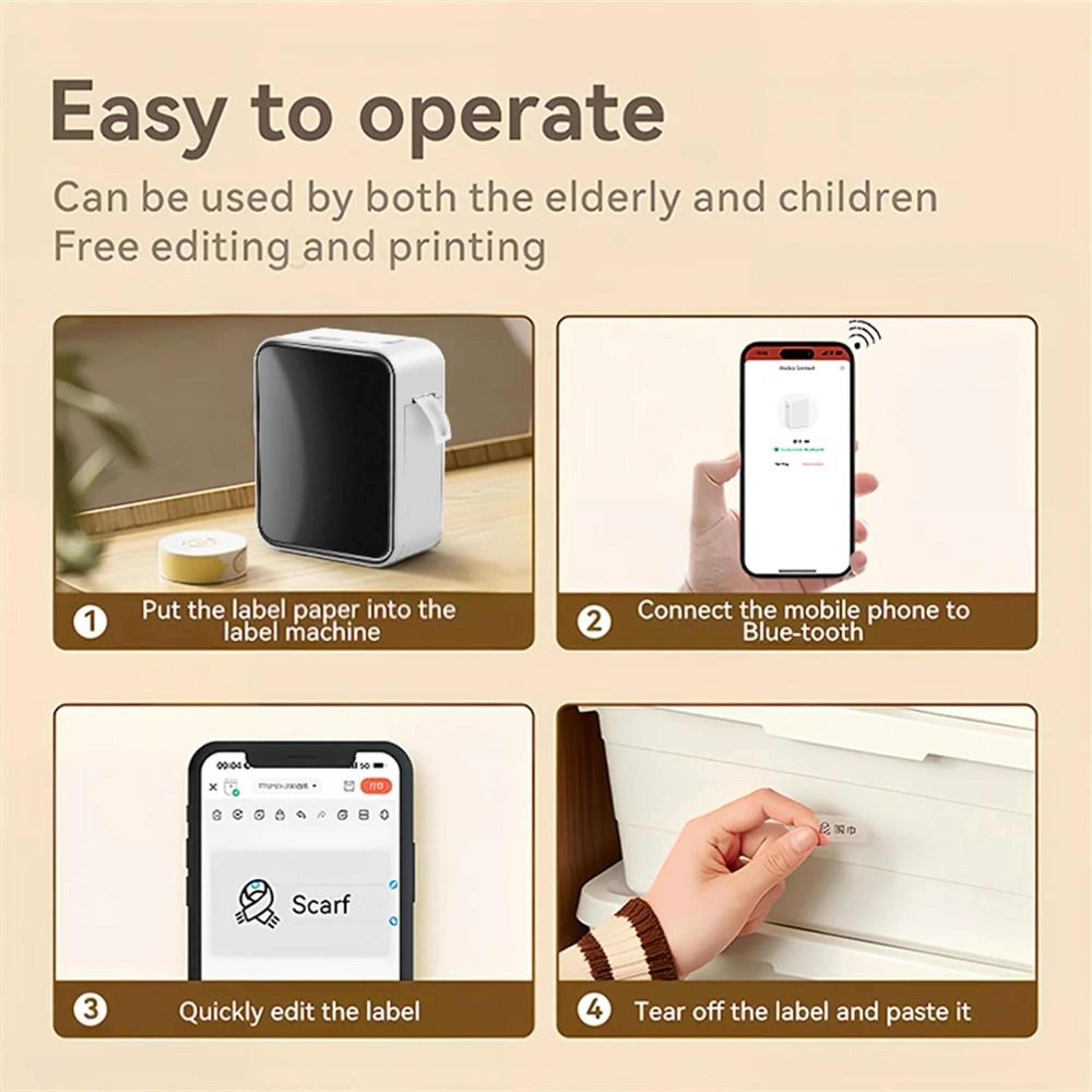 Marklife P15 Portable Bluetooth Thermal Label Printer 4