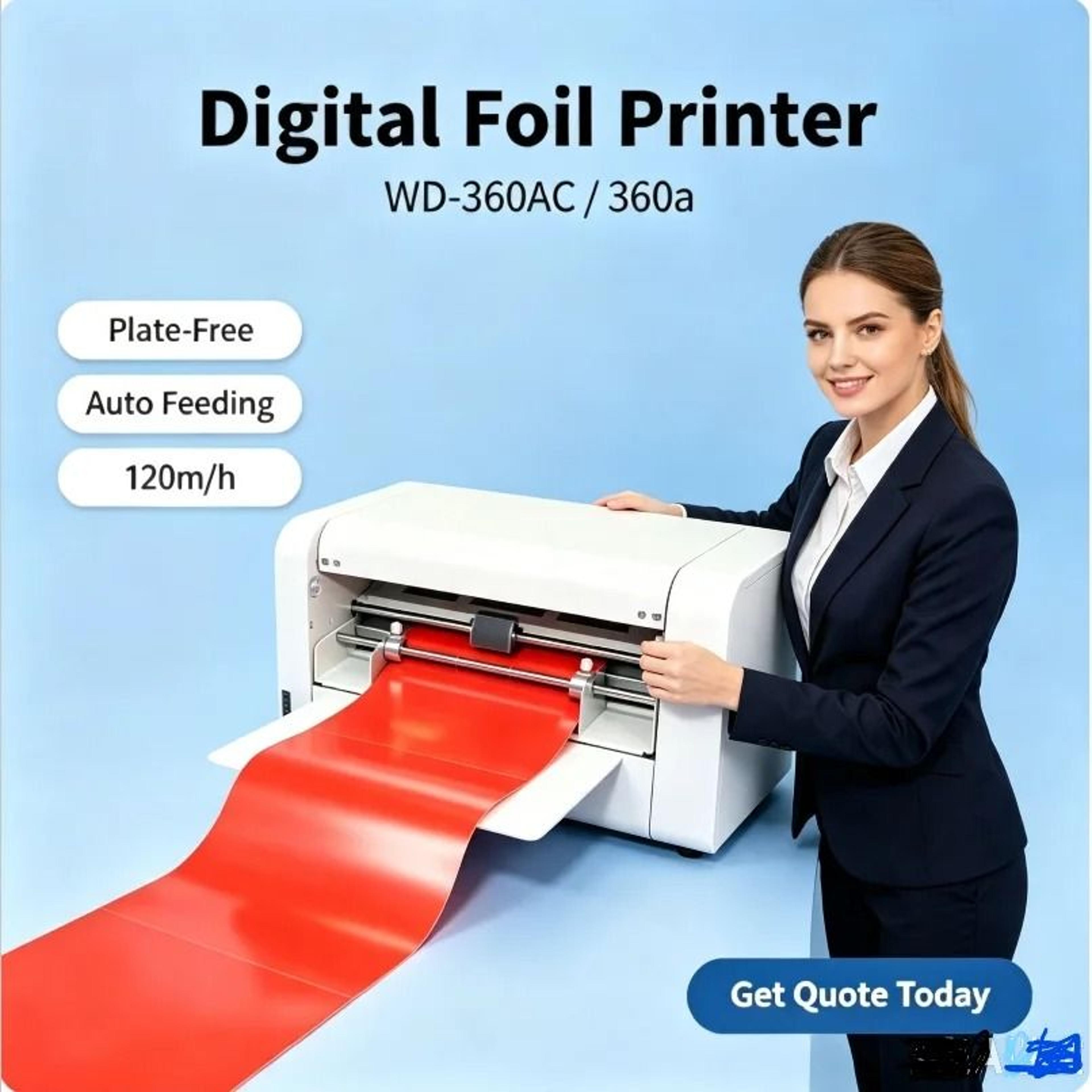 Amydor 360A Automatic Digital Hot Foil Stamping Machine  Ribbon Printer 0