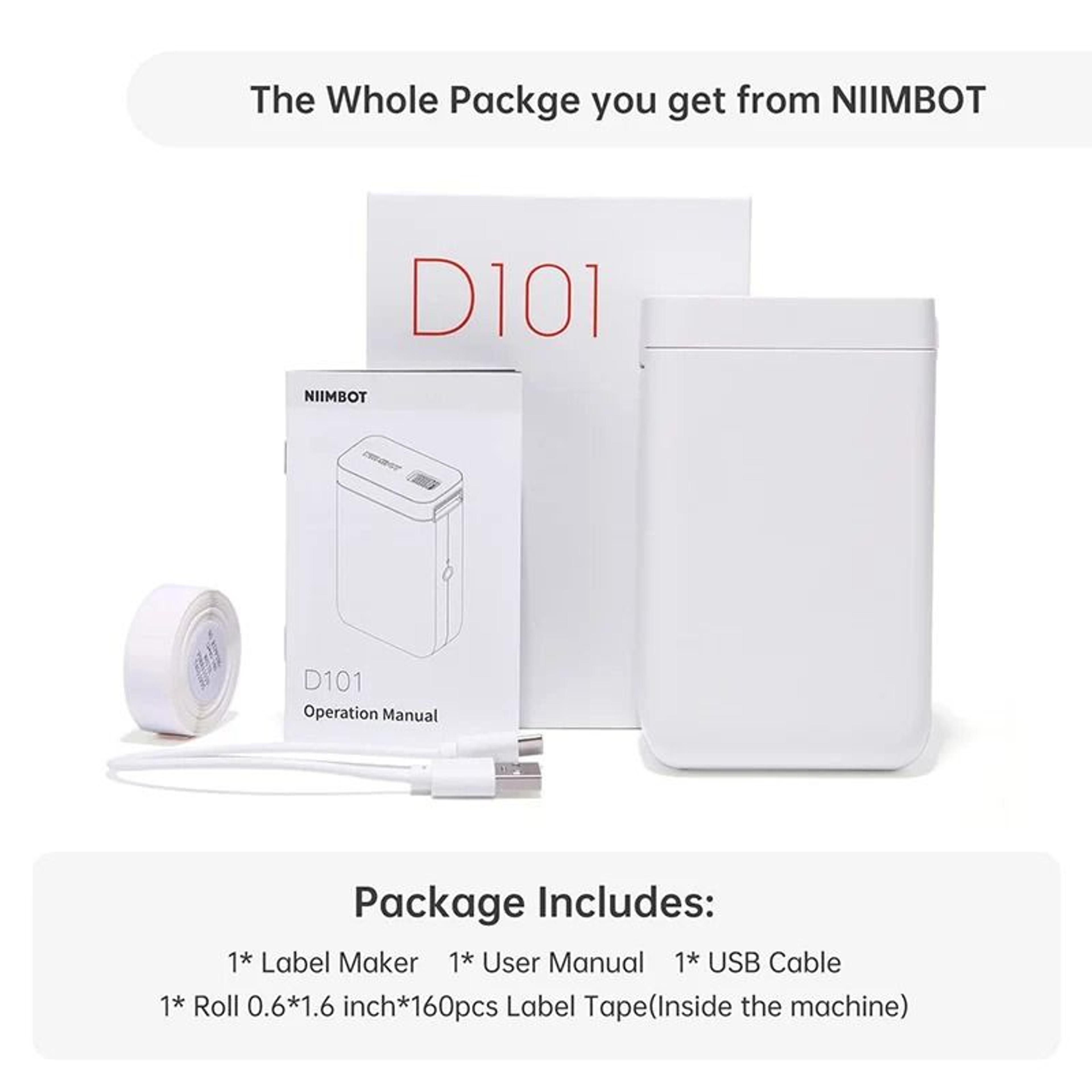 NIIMBOT D101 Mini Portable Wireless Bluetooth Thermal Label Printer 5