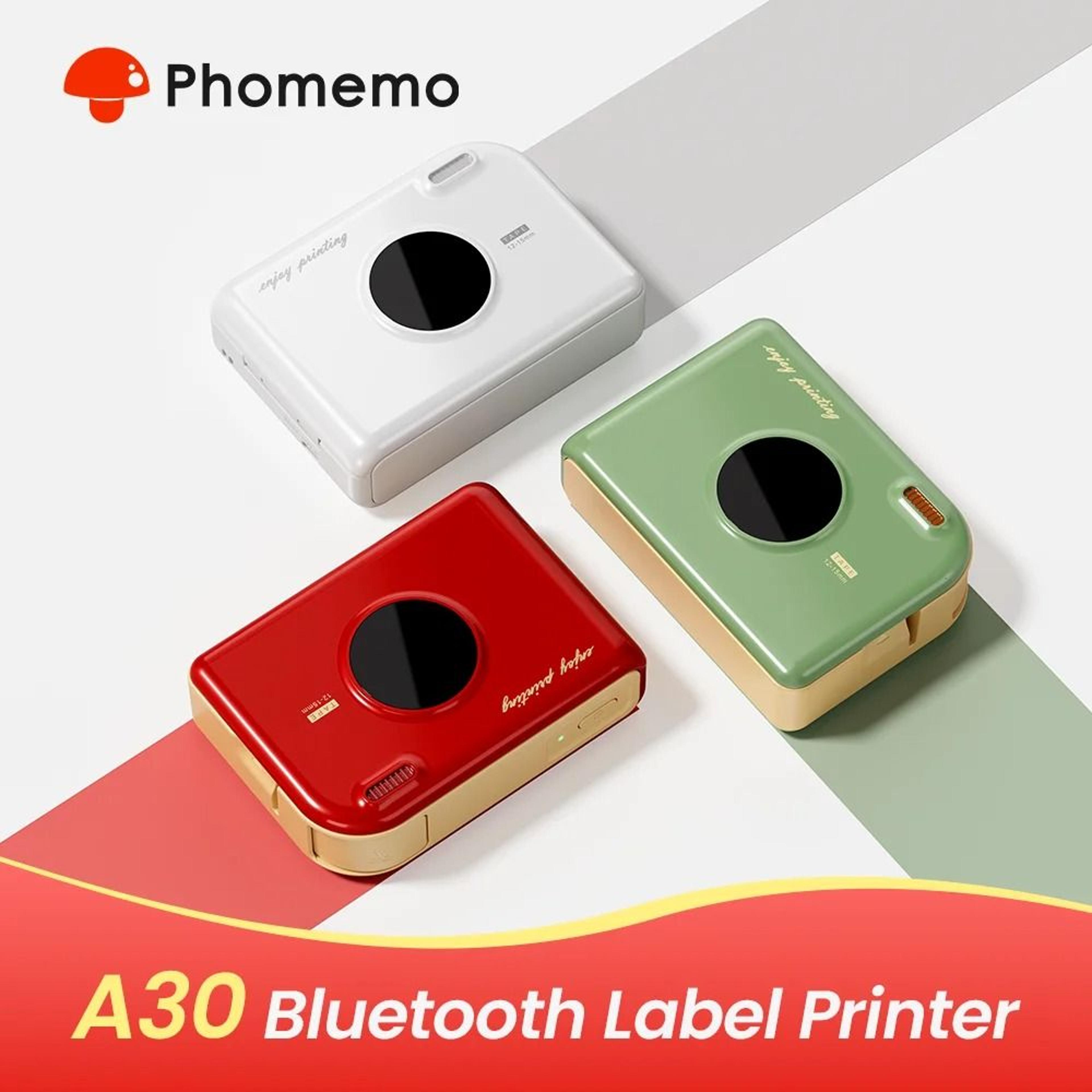 Phomemo A30 Portable Bluetooth Ribbon  Thermal Label Printer 0