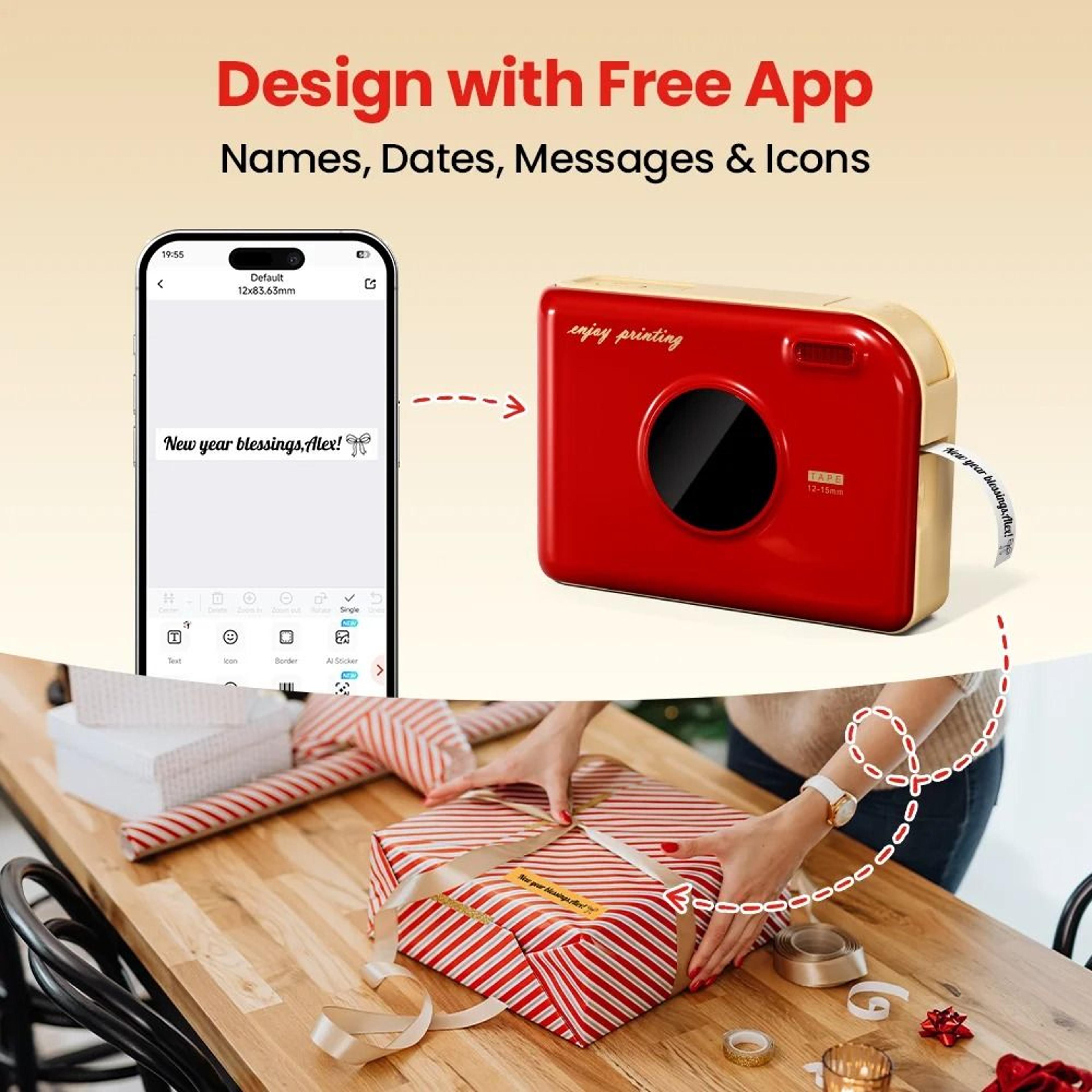 Phomemo A30 Portable Bluetooth Ribbon  Thermal Label Printer 2