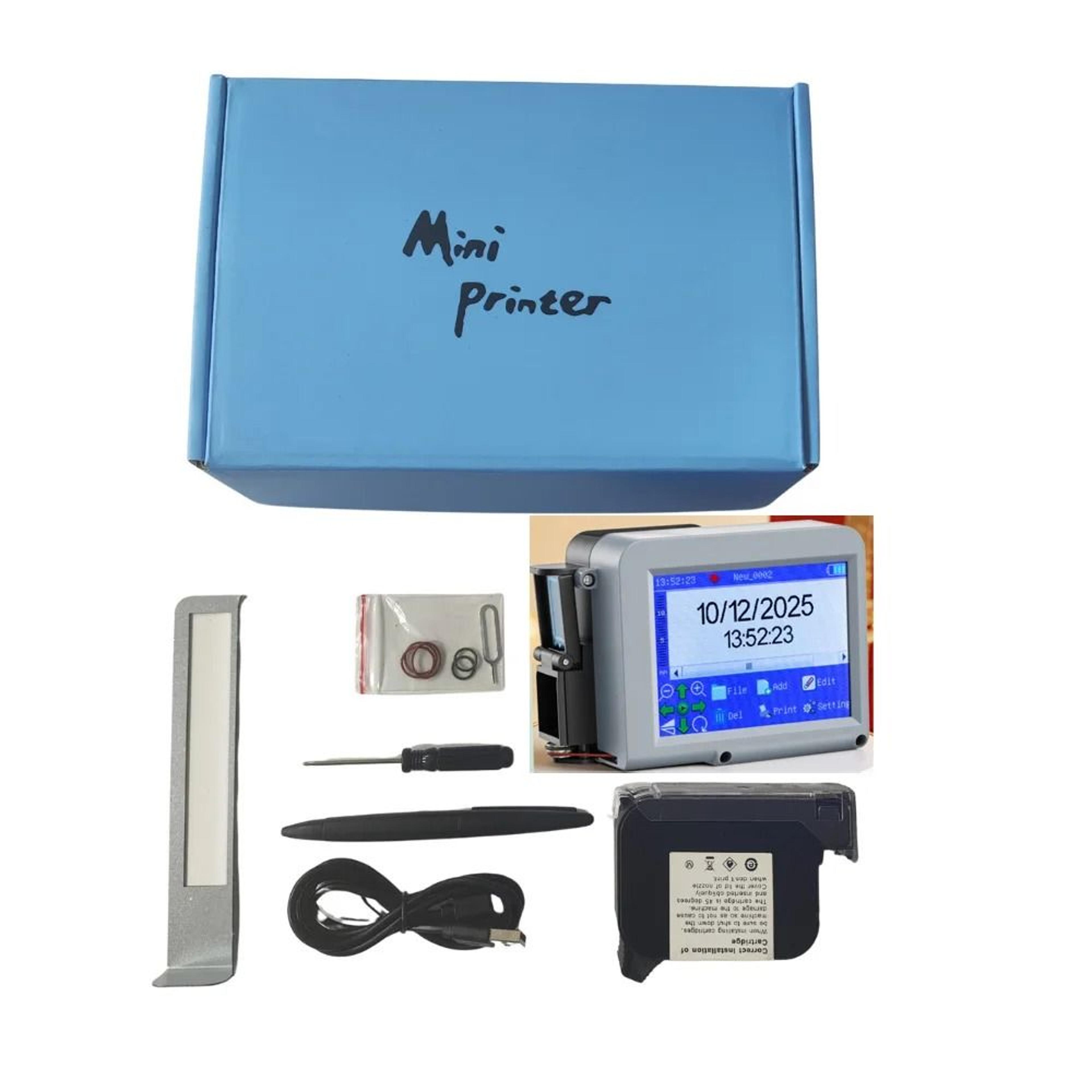 127mm Mini Portable Handheld Thermal Inkjet Printer  25Language Batch Coder 6