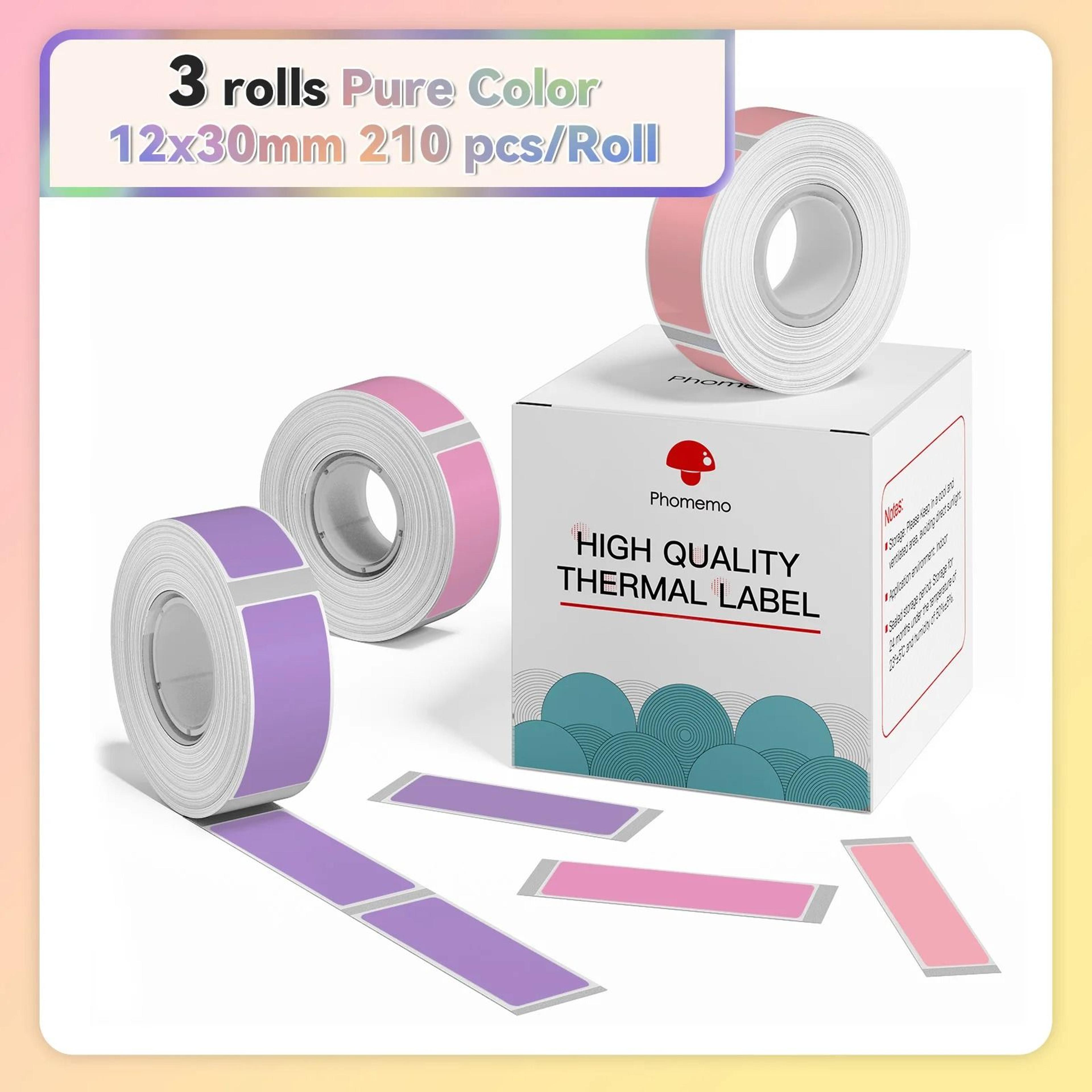 Phomemo Q30 Waterproof White Thermal Label Paper Rolls For Q30  D30 Printers 3 Rolls 25