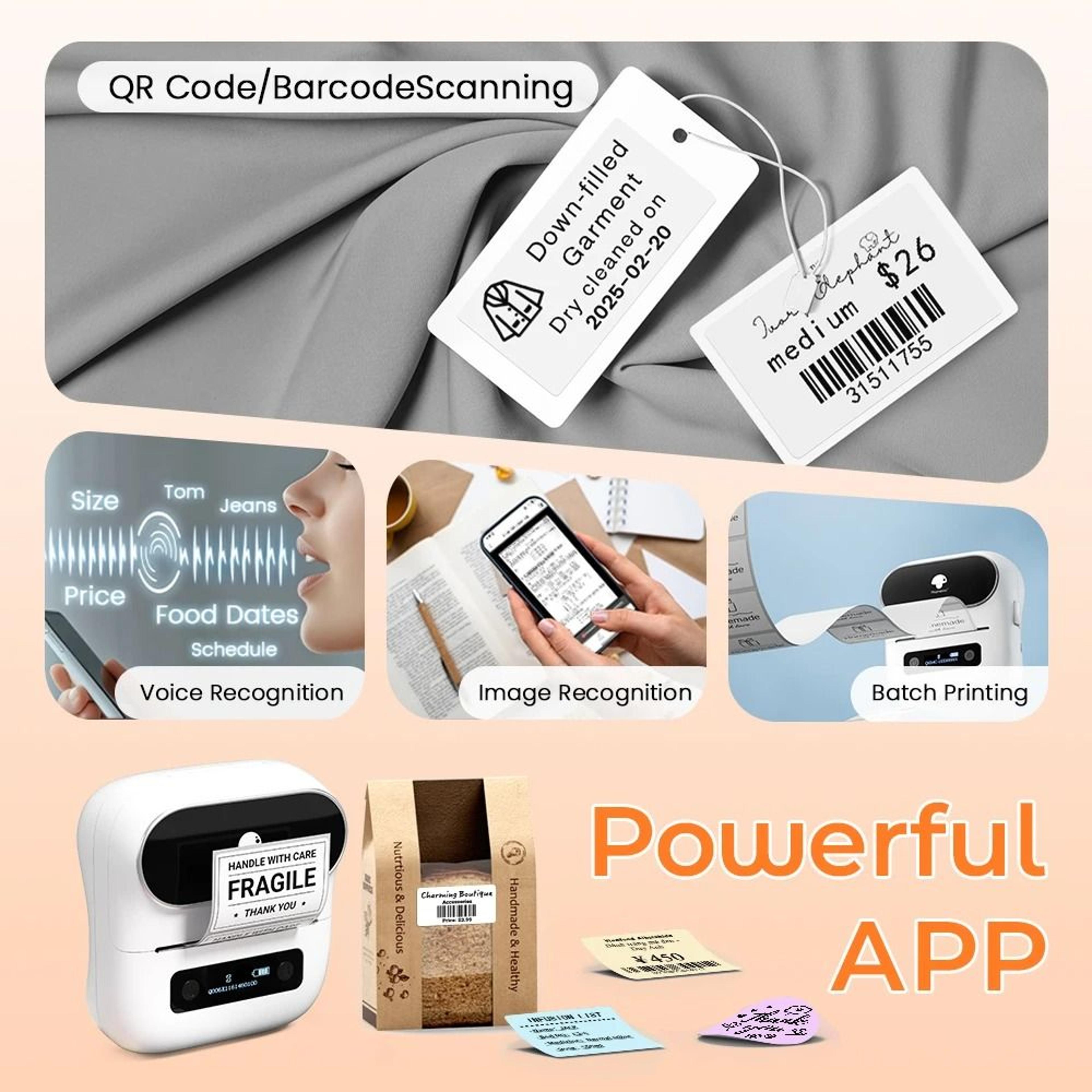 Zodzi M220 Wireless Thermal Label Printer For 75mm Barcodes  Shipping 4