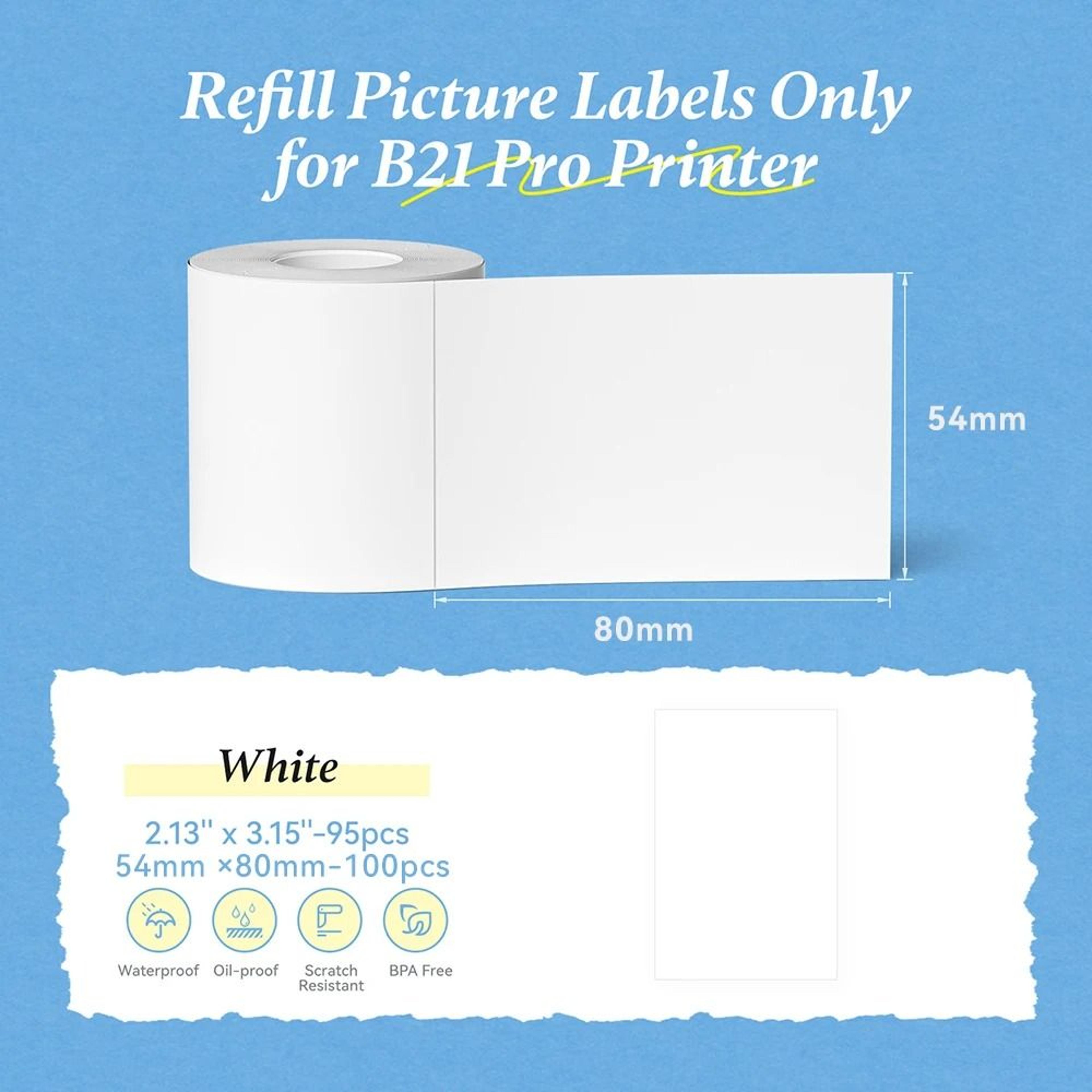 NIIMBOT B21 Pro 300DPI HighDefinition Thermal Photo  Barcode Label Printer 6