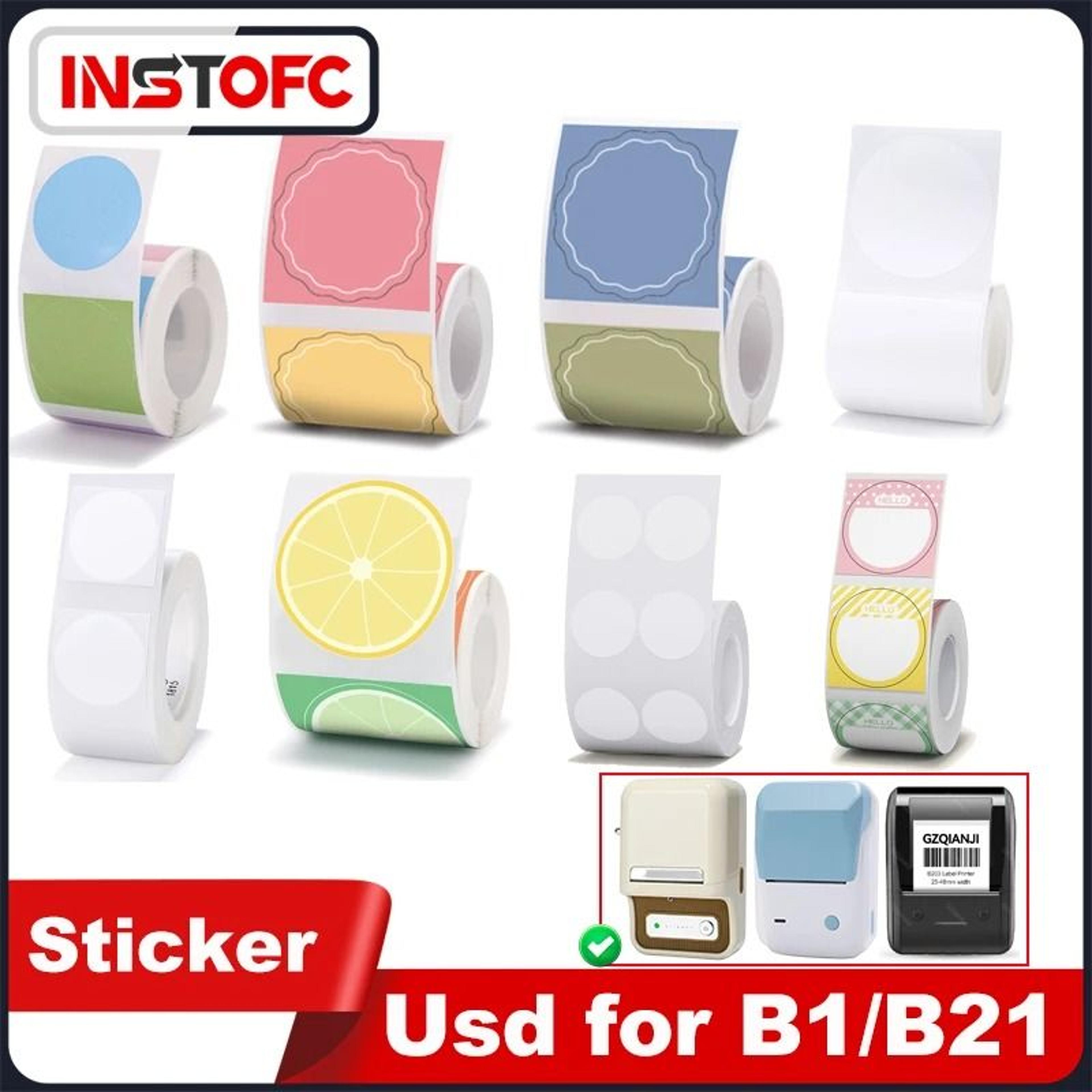 NIIMBOT MultiColor  White Thermal Round Label Paper Rolls For B21 B1  B3S Printers 0
