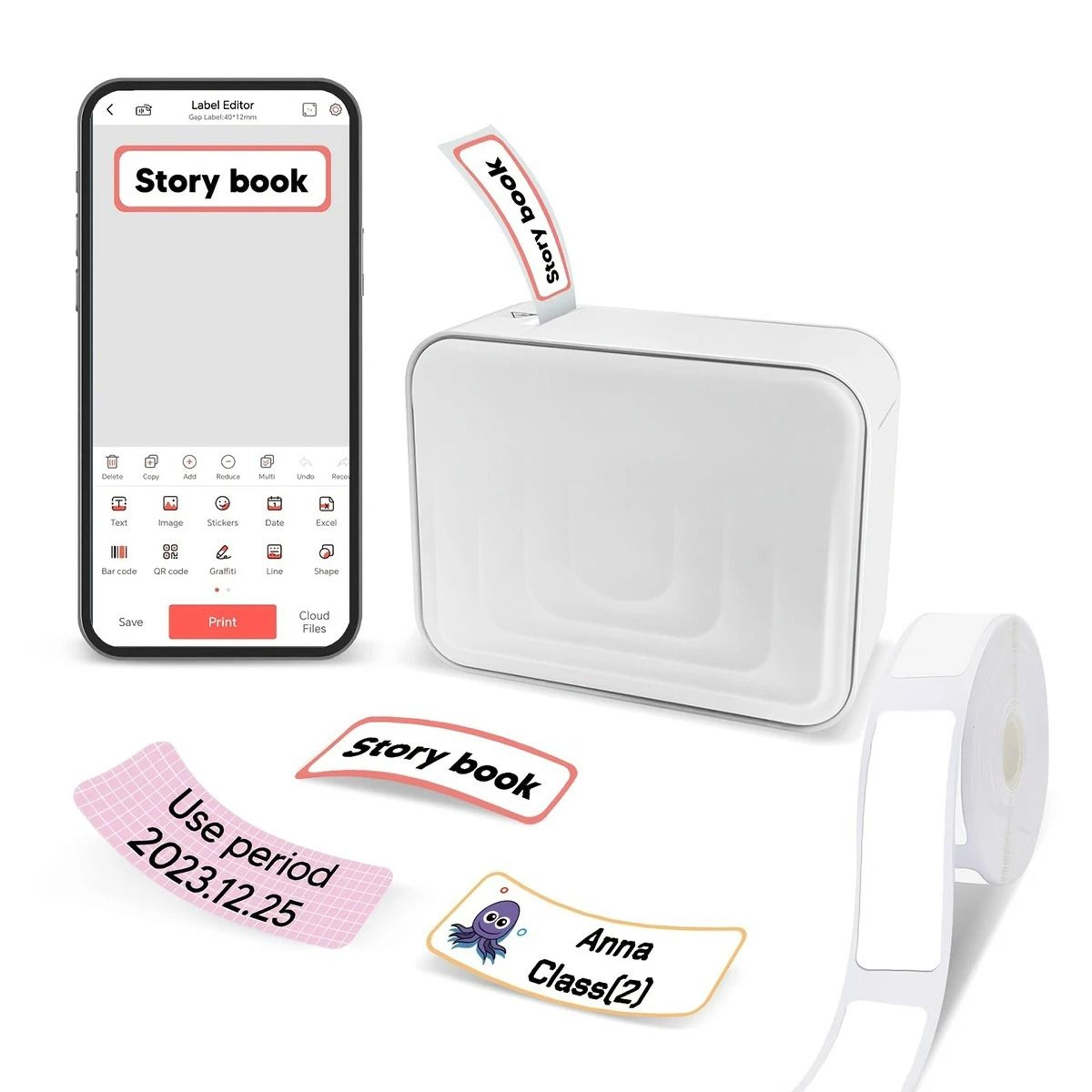 Marklife M1 Mini Portable Thermal Label Printer Wireless Bluetooth Sticker Maker 3