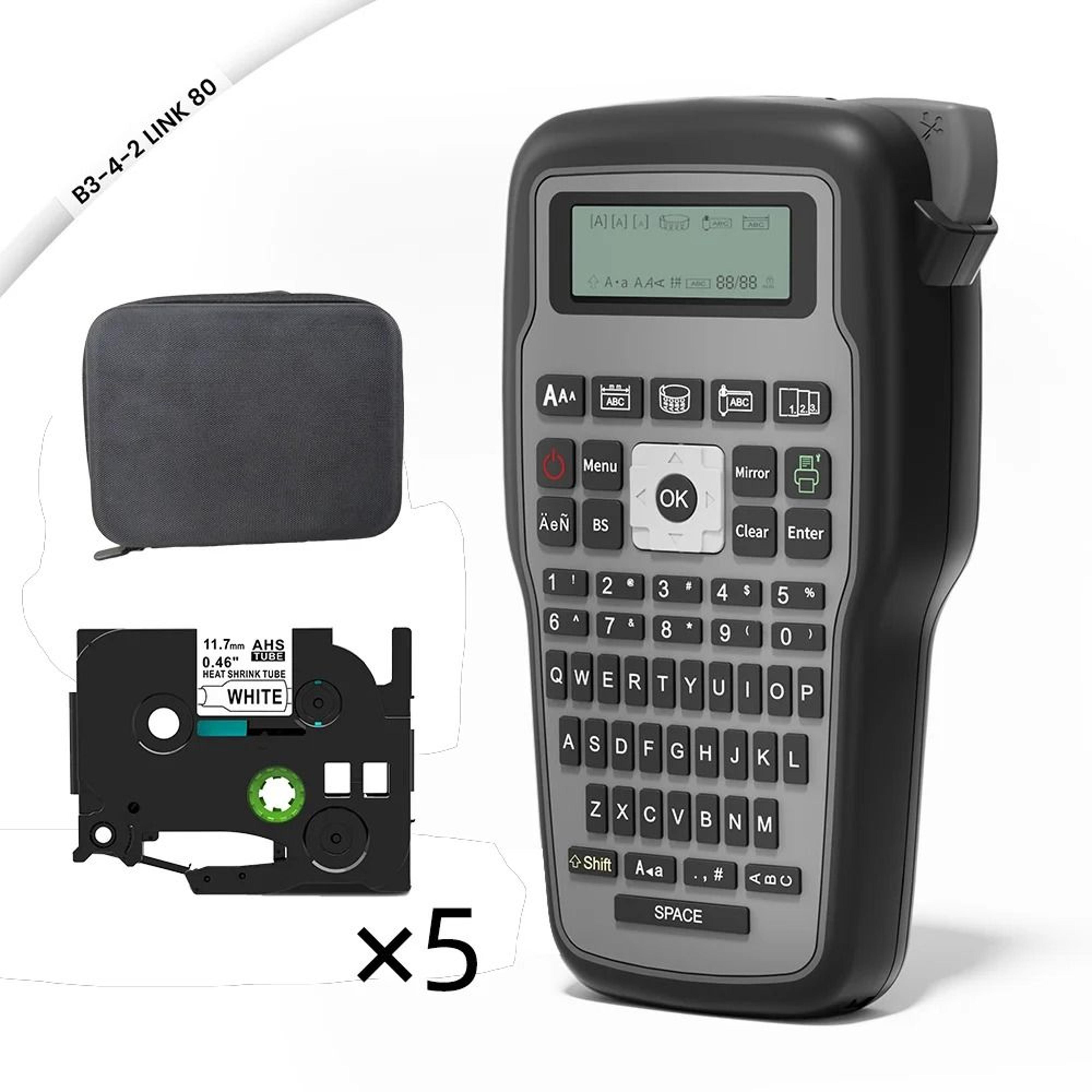 E1000 PRO Label Printer Portable Storage Case Set For Printer Labels  Heat Shrink Tubing 21