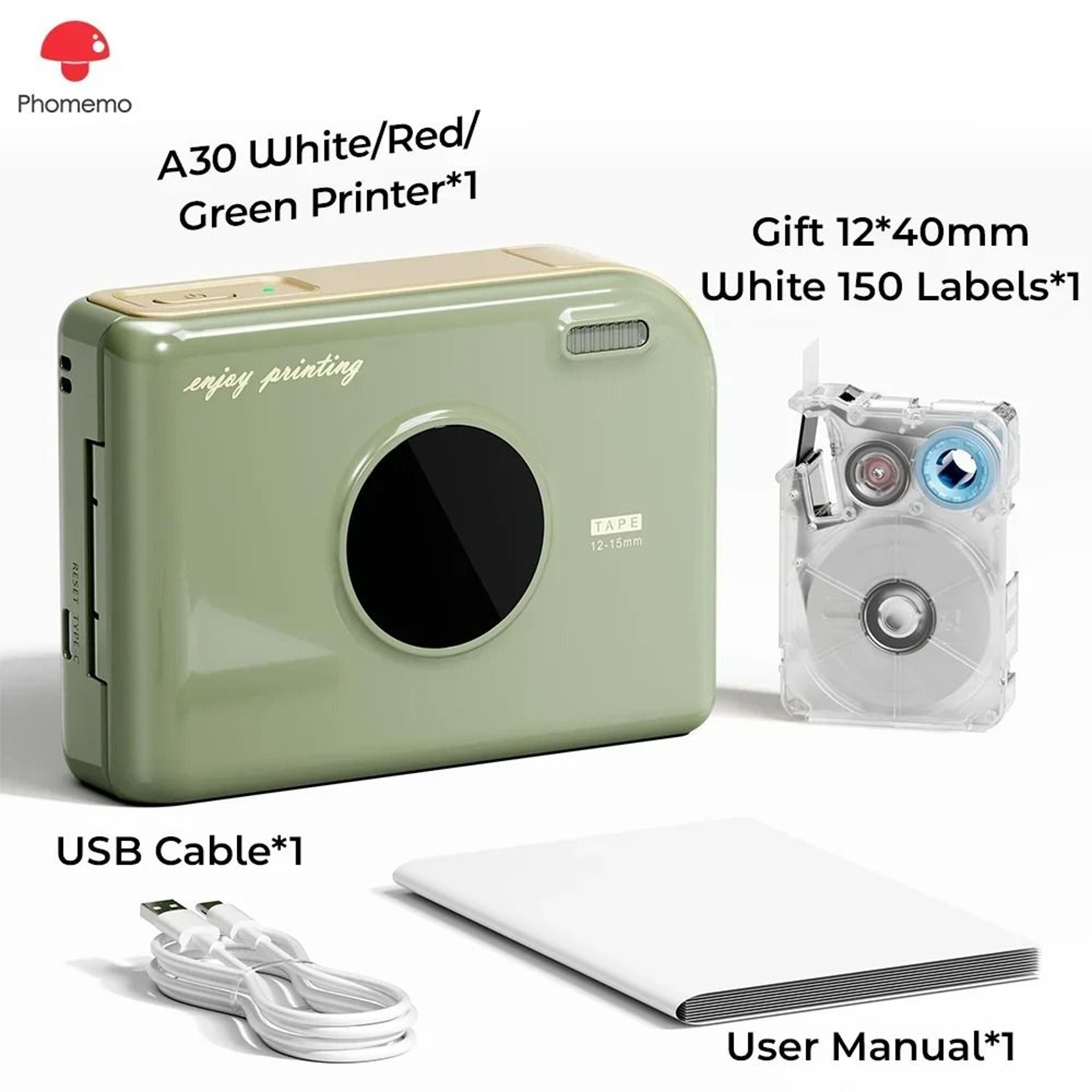 Phomemo A30 Portable Bluetooth Inkless Thermal Label Maker For Home  Office Organizing 7