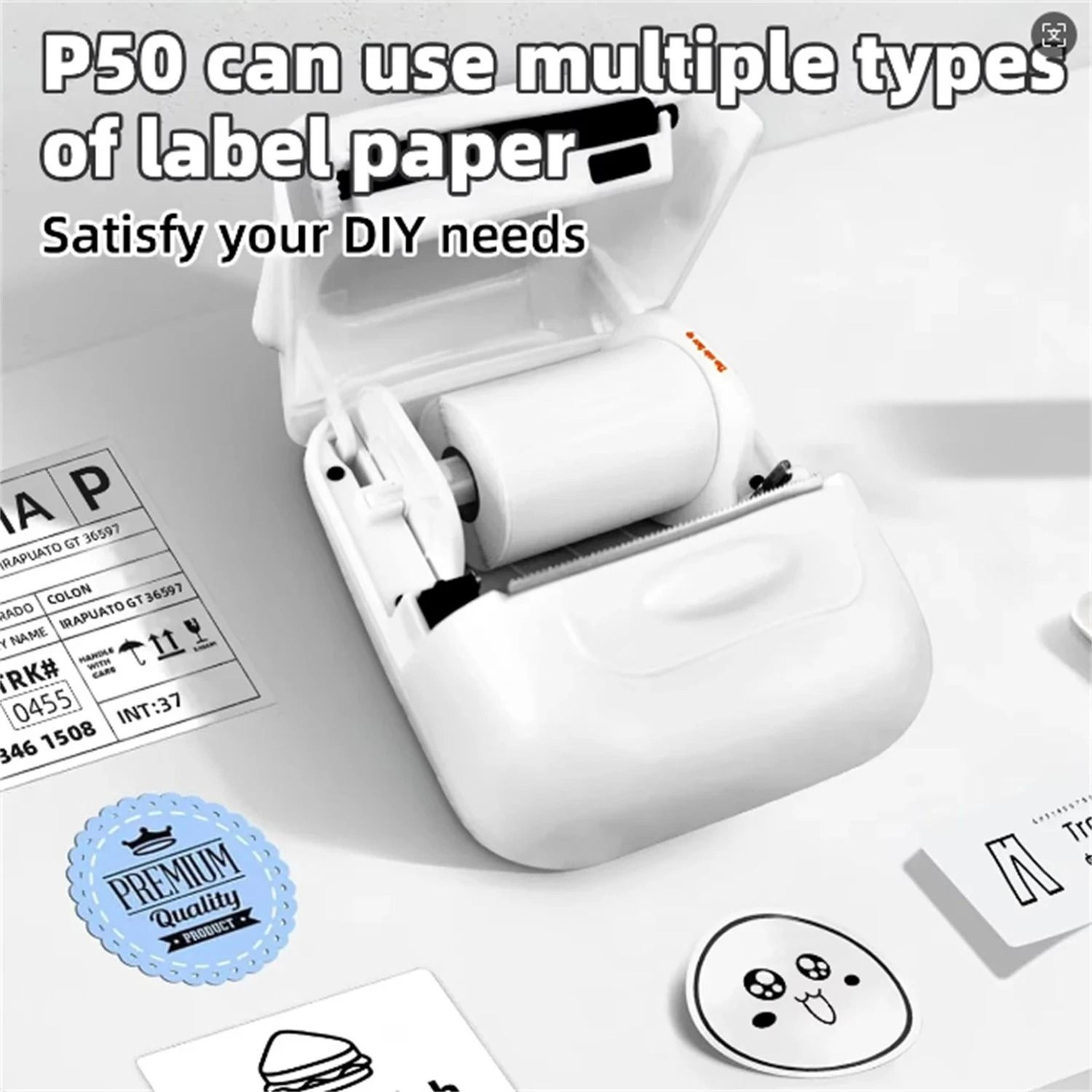 Marklife P50 Portable Wireless Thermal Label Printer  DIY Barcode Maker 1