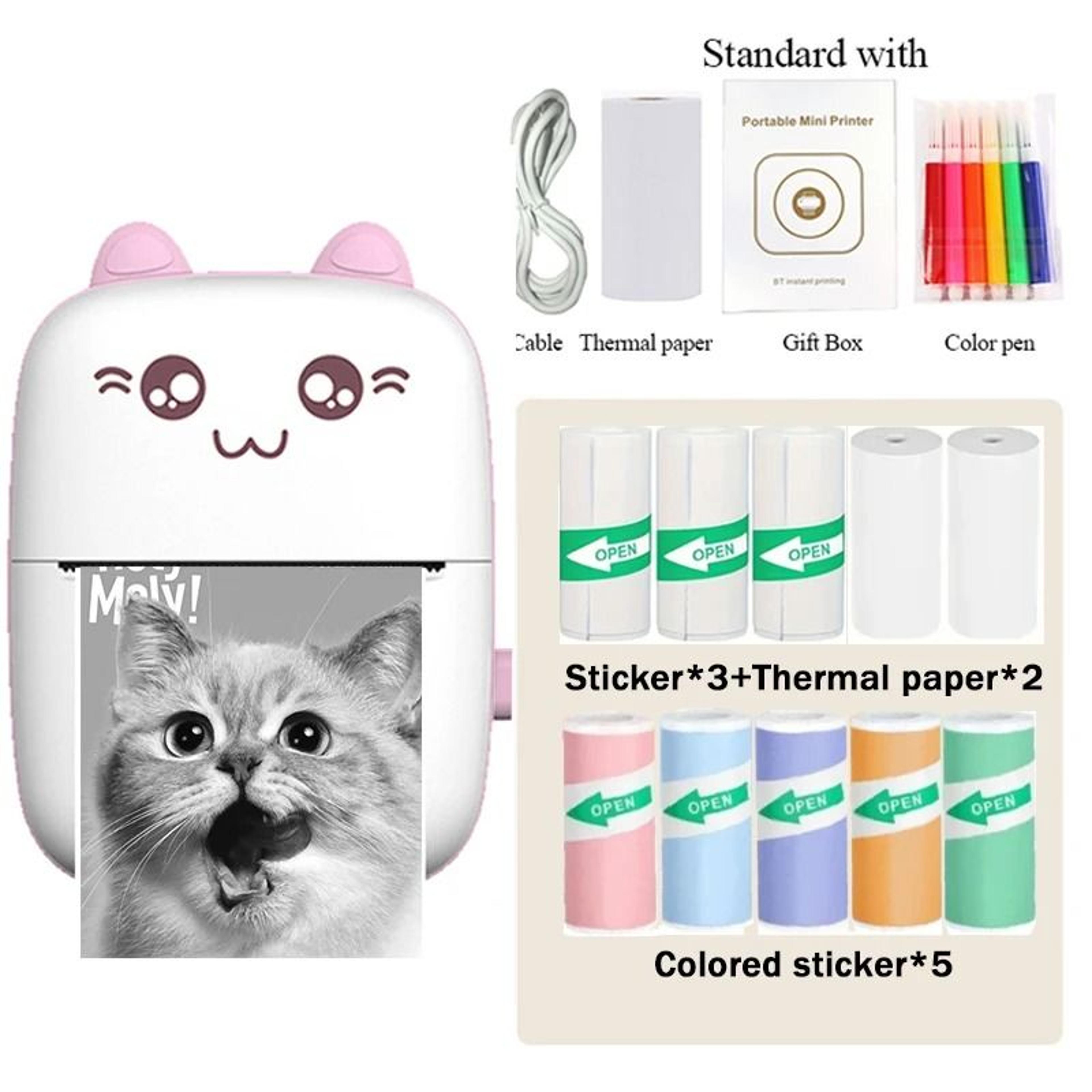 Mini Portable Wireless Bluetooth 203 DPI Thermal Pocket Printer For Photos Memos  Notes 11