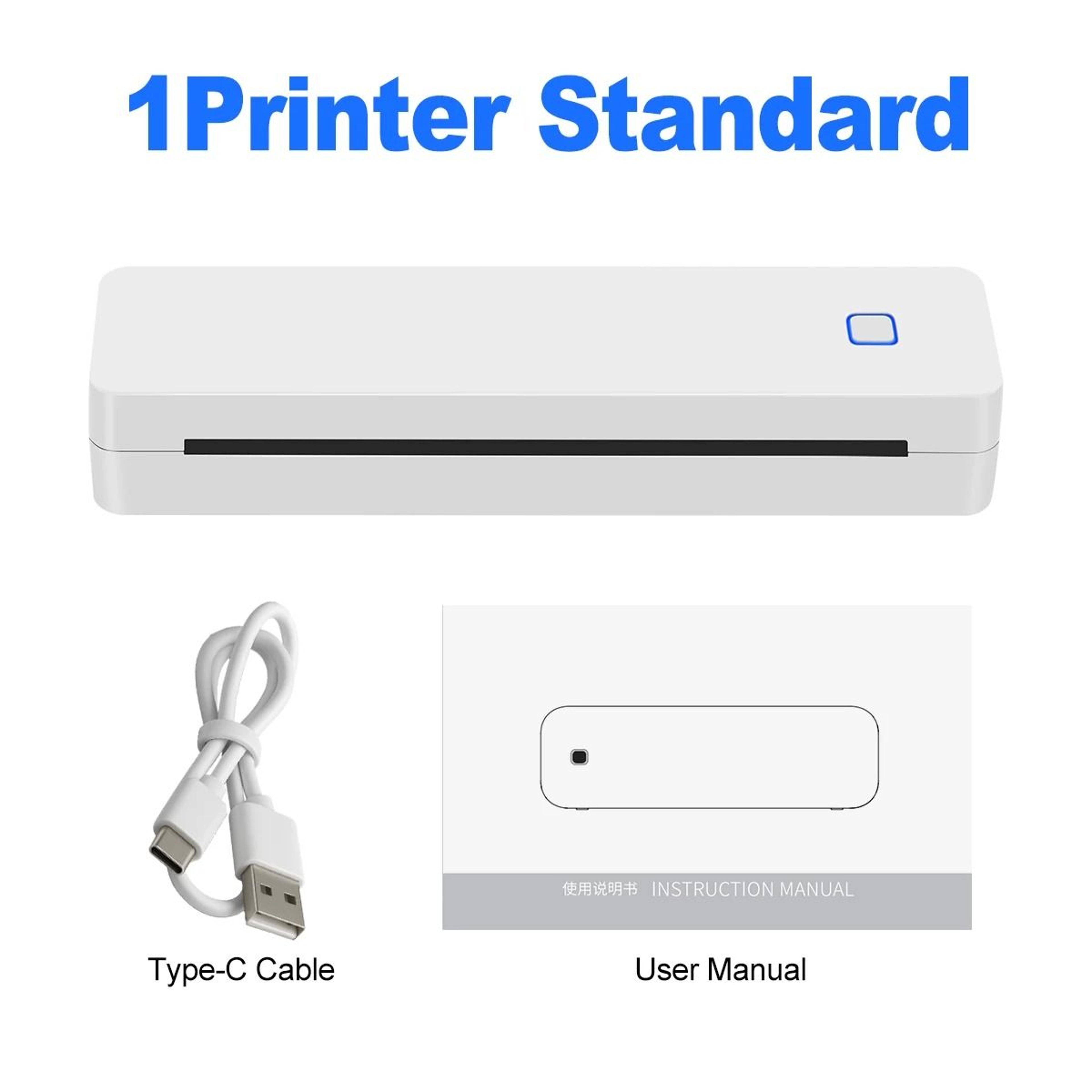 Mini A4 Portable Wireless Bluetooth Thermal Document Printer For Business Office  Home 6