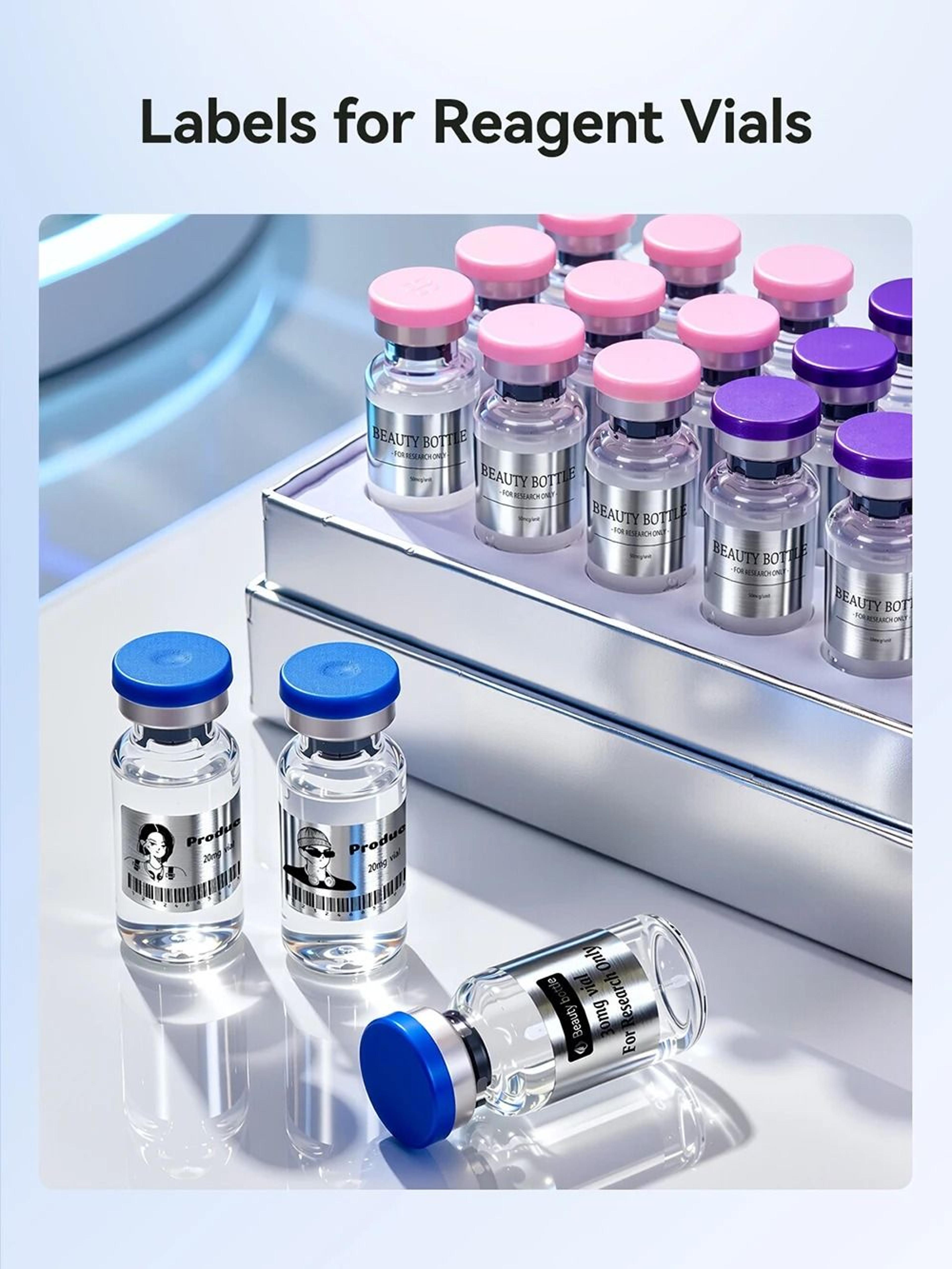 NIIMBOT 300 DPI HighDefinition Thermal Transfer Label Printer For Reagent Vials Eye Drop Bottles  H 4