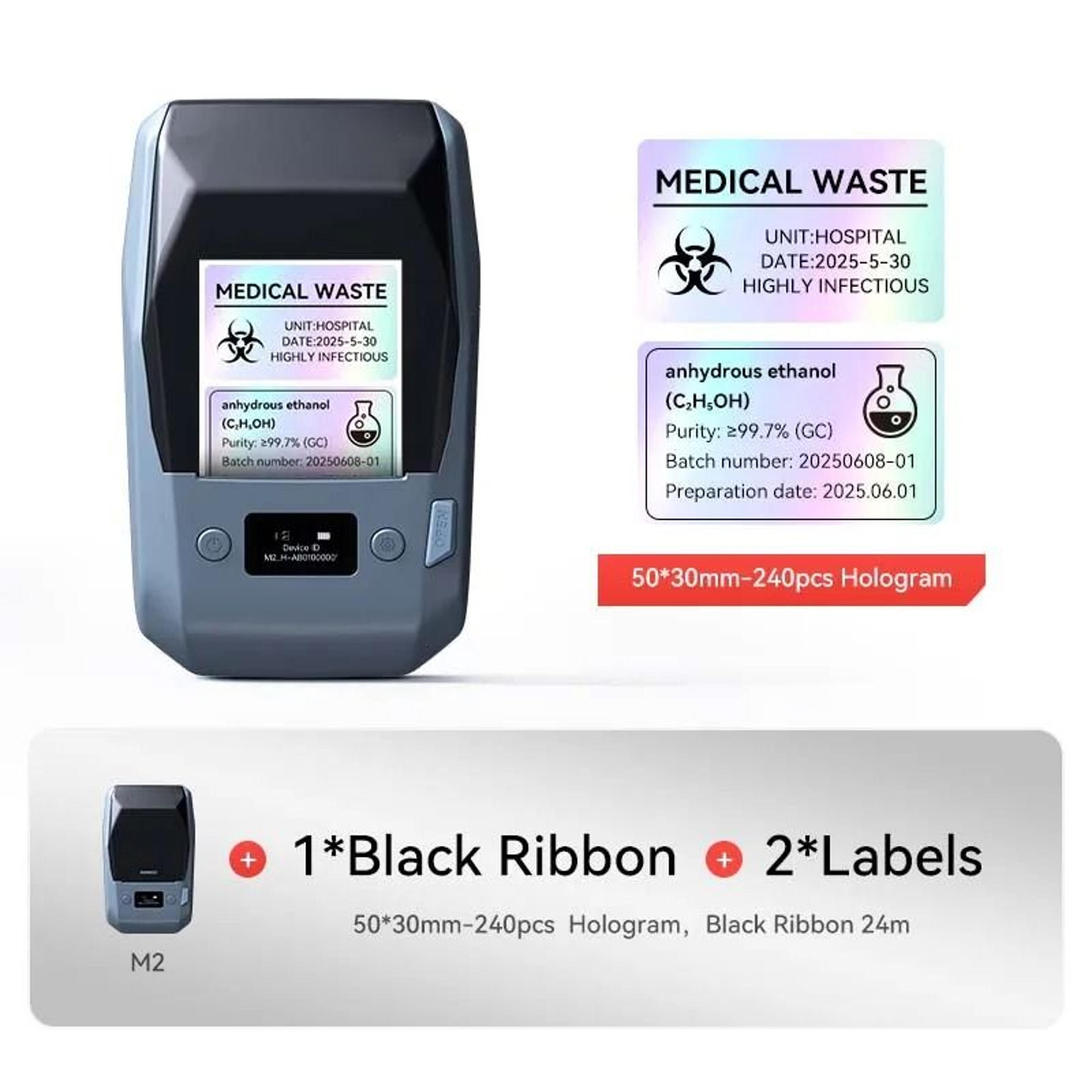 NIIMBOT 300 DPI HighDefinition Thermal Transfer Label Printer For Reagent Vials Eye Drop Bottles  H 12
