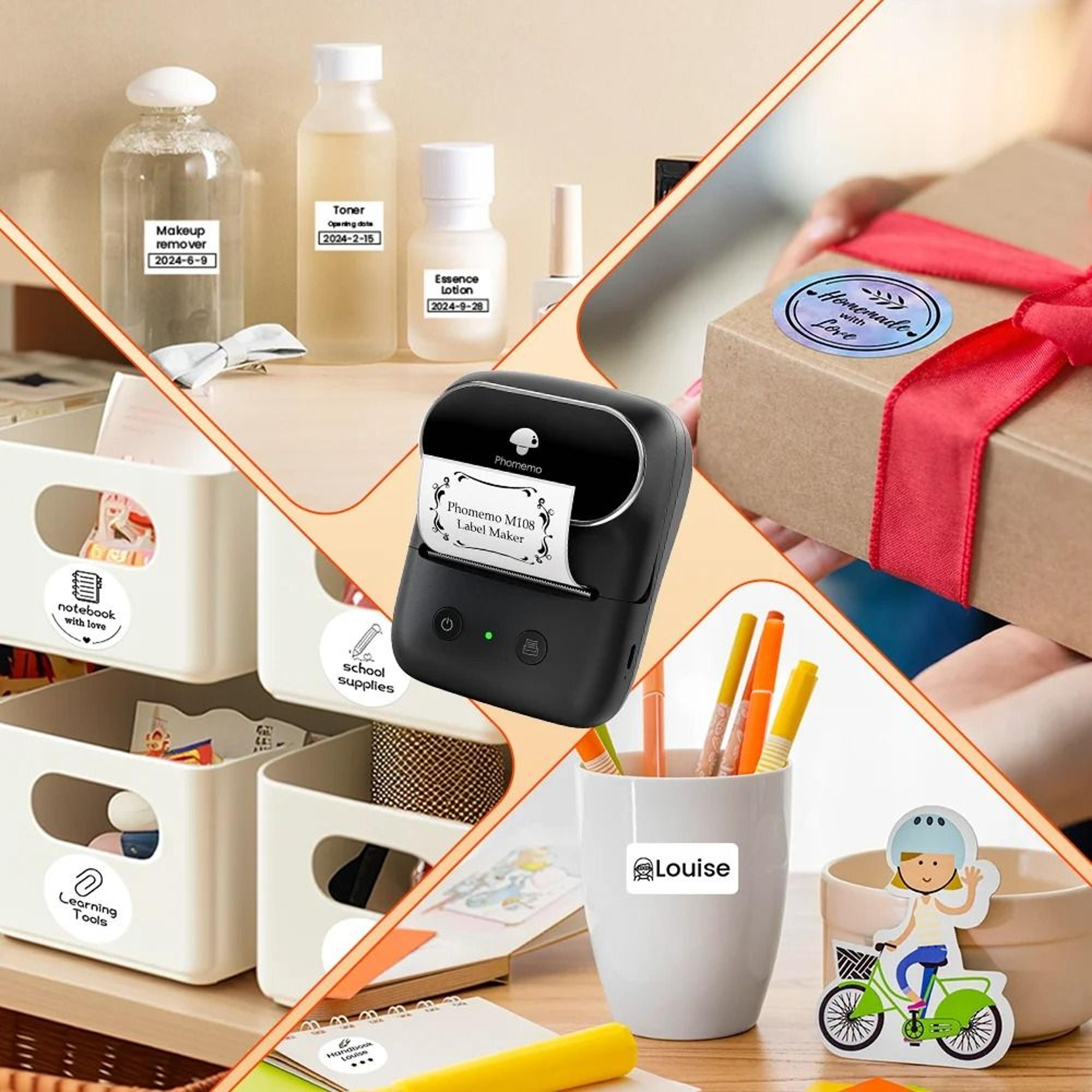Phomemo M108 Mini Wireless Bluetooth Thermal Label Printer 2050mm For Office Home  Small Business 5