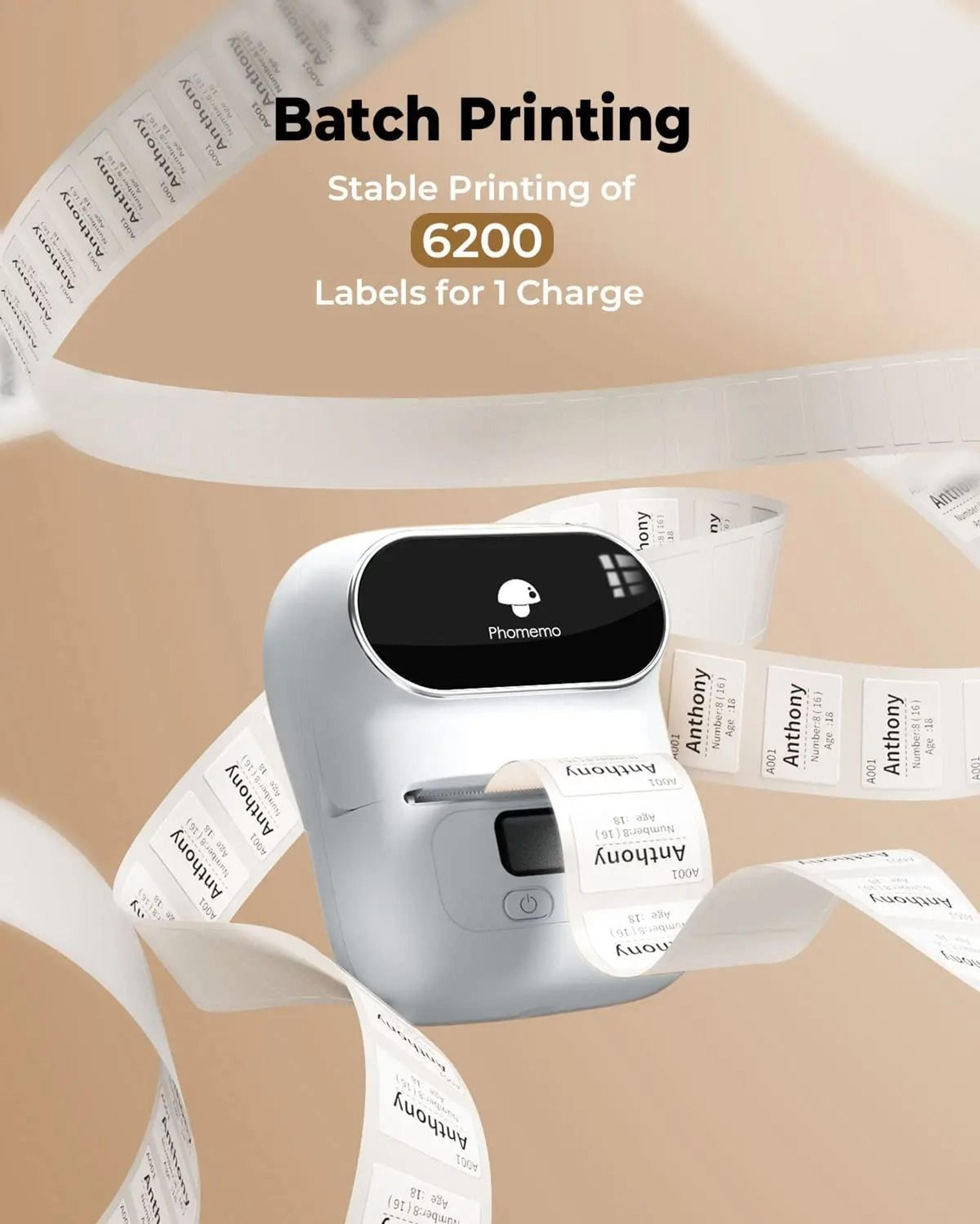 Phomemo M110  M120 Portable Wireless Bluetooth Thermal Label Printer For Home Office  Business 5