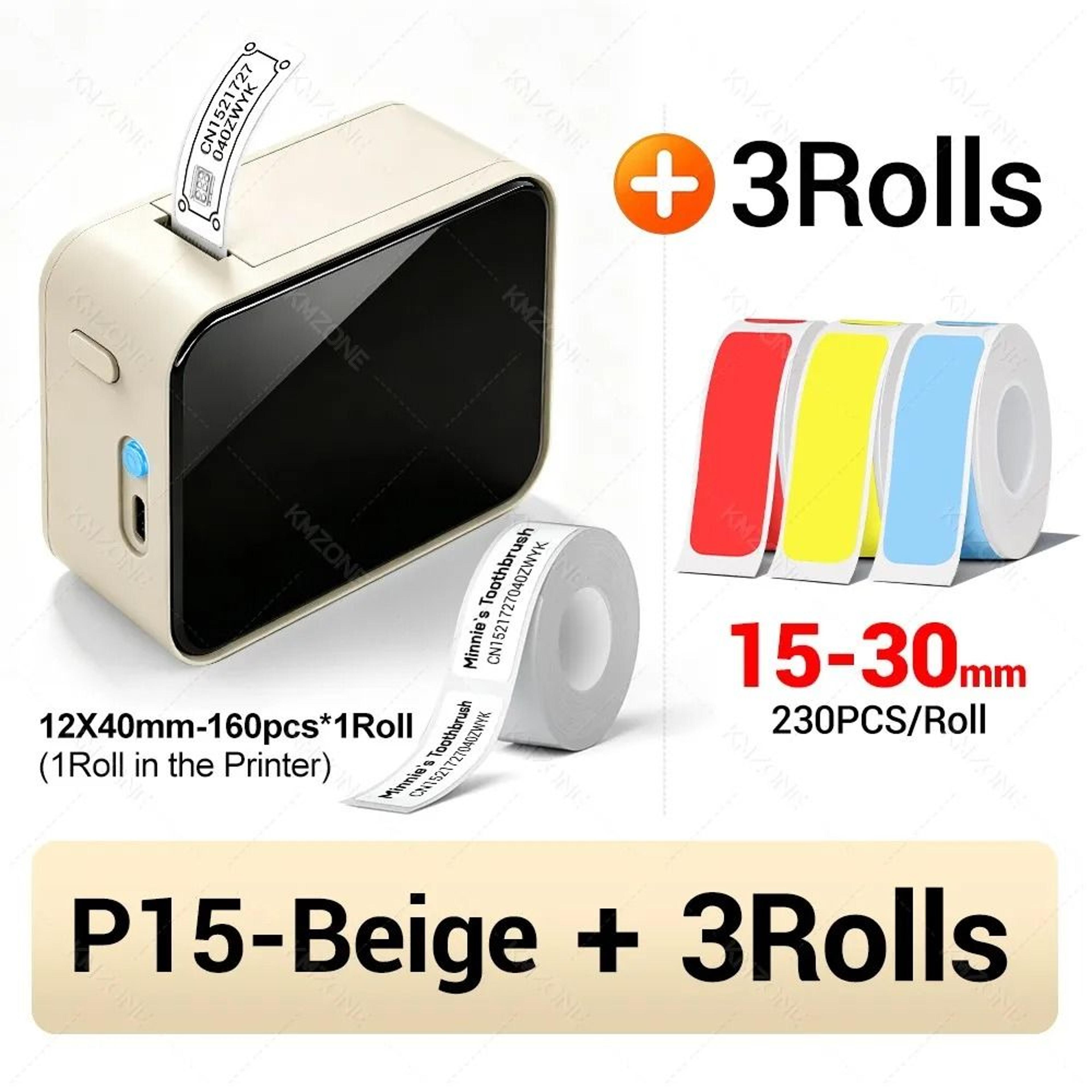 Marklife P15 Mini Handheld Wireless Thermal Label Maker With Color Label Tape For Home  Office 14