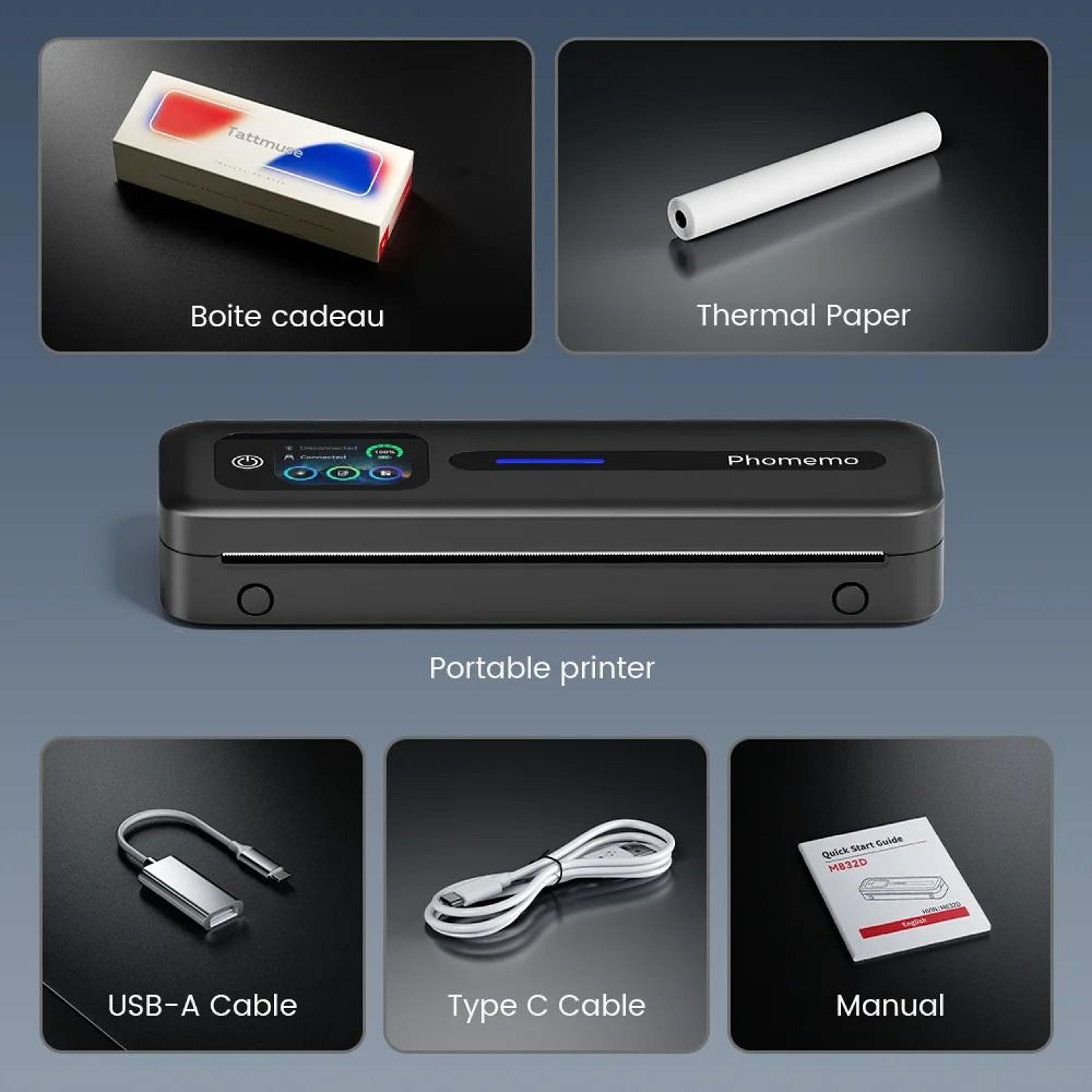 Phomemo M832D Touchscreen Portable A4 Thermal Printer With Wireless Bluetooth 6