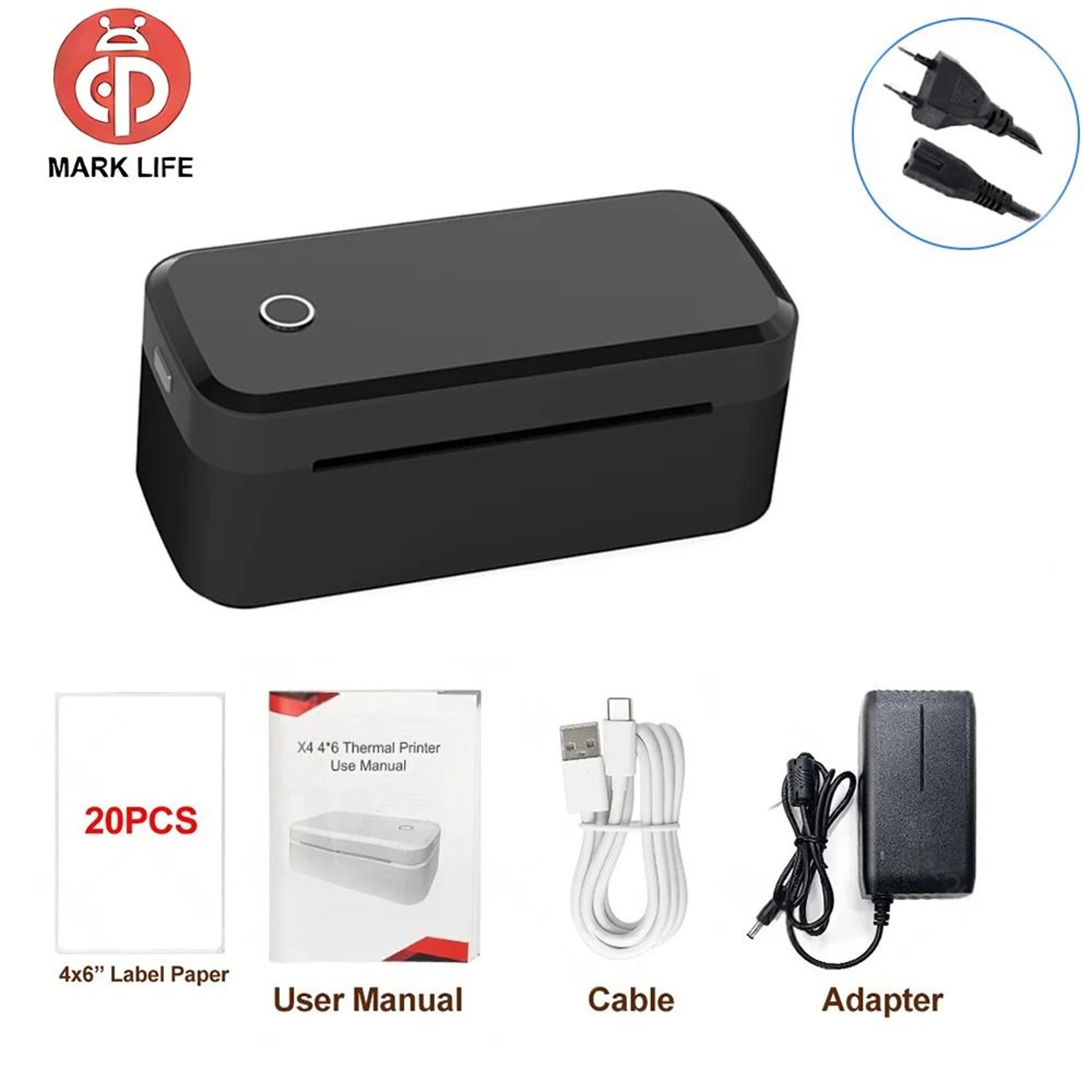 Marklife X4 Wireless Bluetooth 4x6 Thermal Shipping Label Printer With Auto Label Recognition For E 8