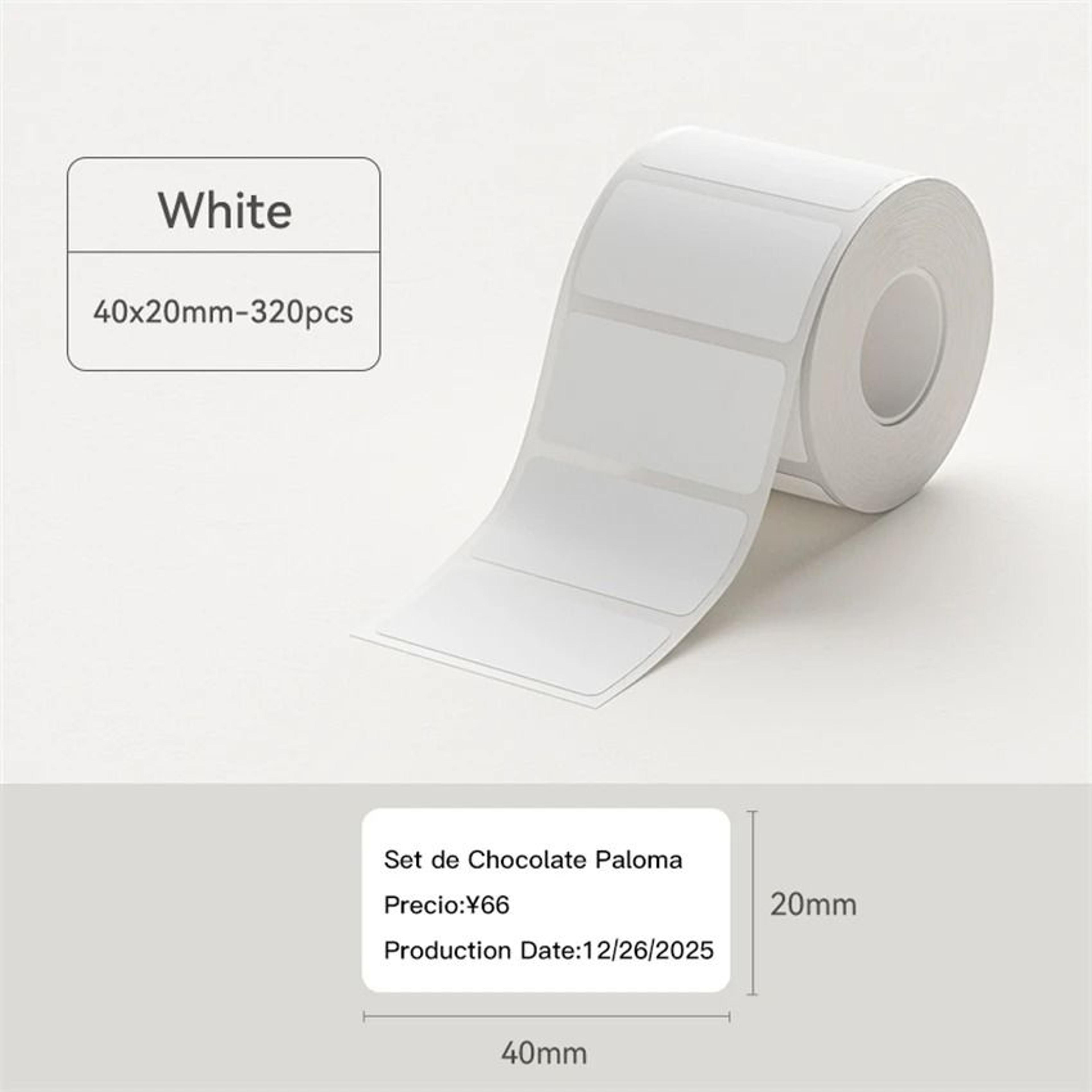 NIIMBOT Official White Thermal Label Tape Roll For B1  B21 Portable Wireless Label Printers 6