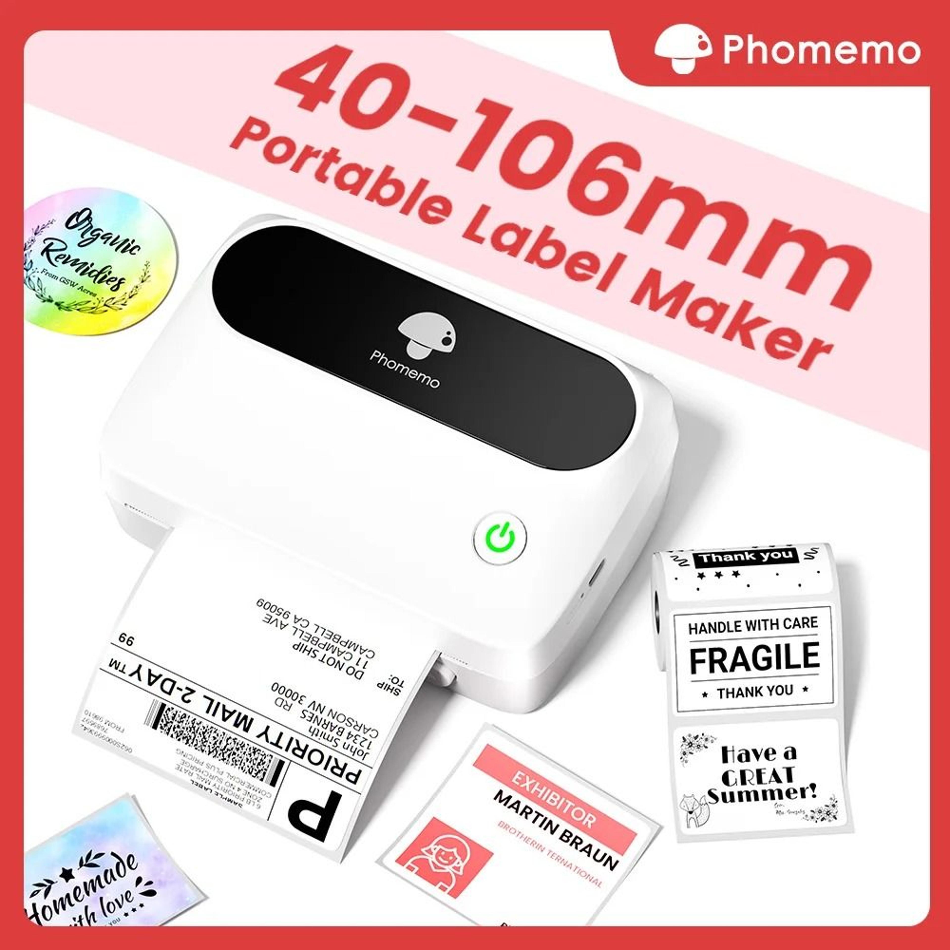 phomemo m421 wireless bluetooth 4x6 shipping label printer for e-commerce & barcodes
