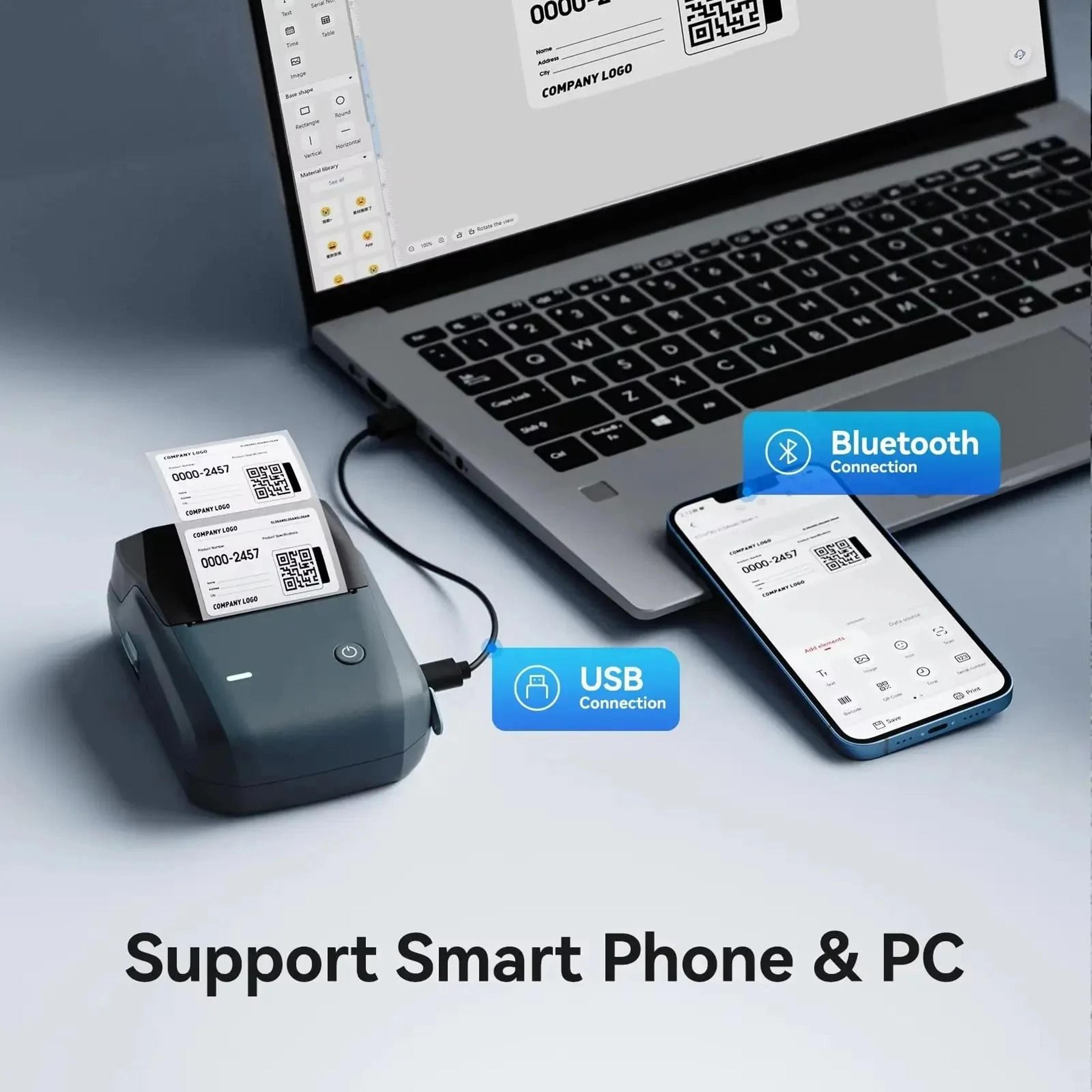 NIIMBOT B1 Mini Bluetooth Thermal Label Printer  Portable Sticker Maker For Home Office  Small Busi 1