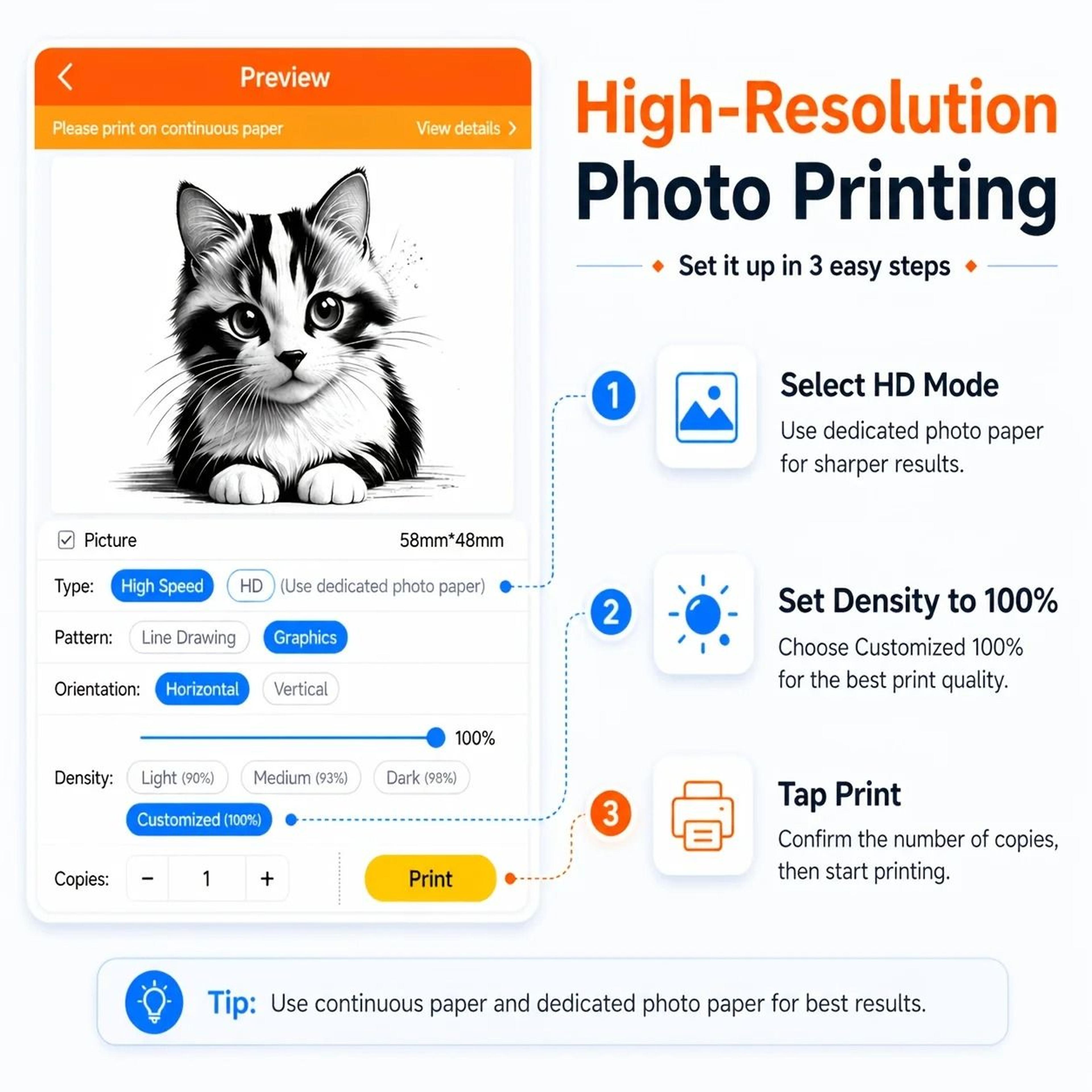 Wireless Portable Mini Thermal Photo  Note Printer With Mobile App For Android  IPhone 5