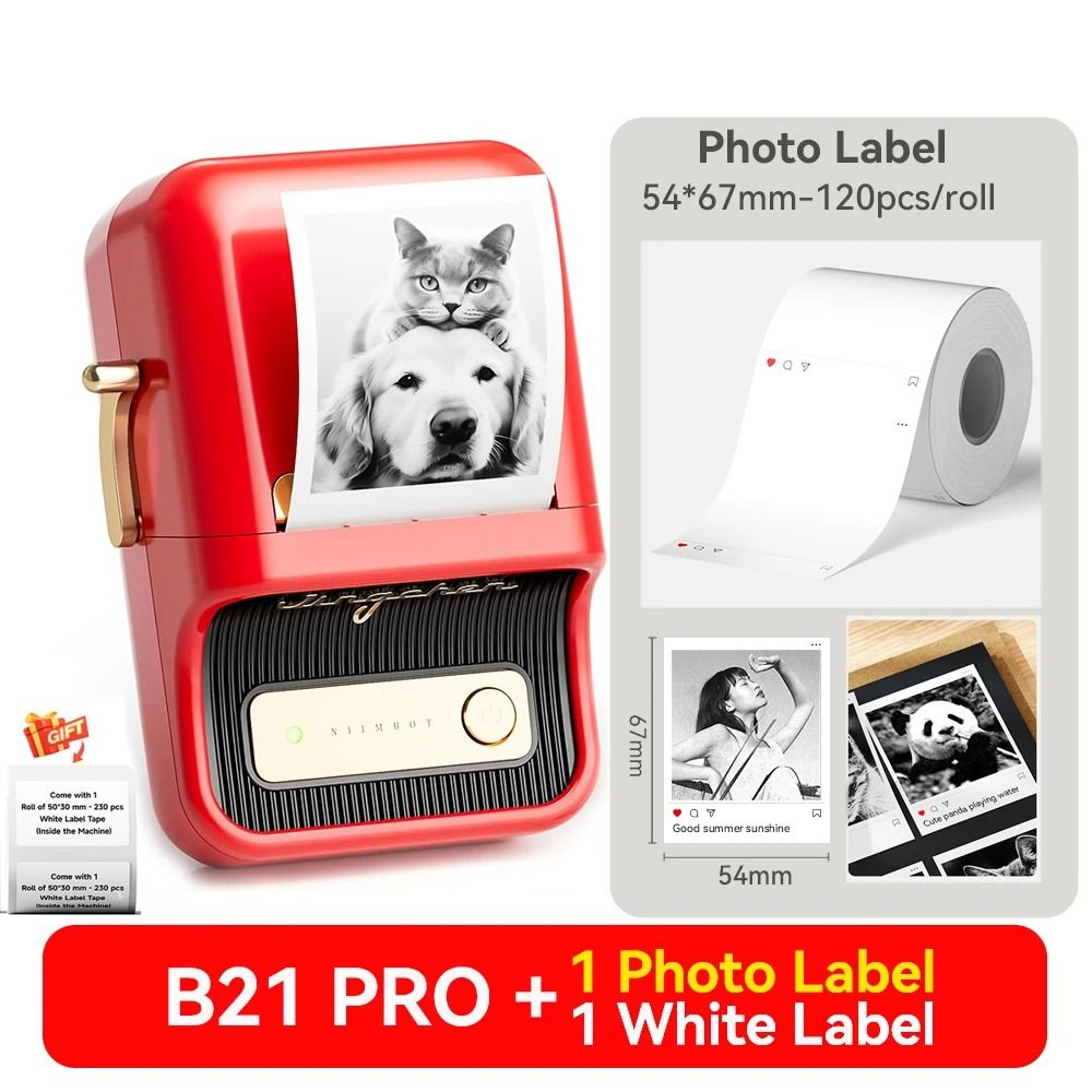 NIIMBOT B21 Pro Wireless Thermal Label Printer 300DPI 2050mm Print Width For Business Home  Office 20
