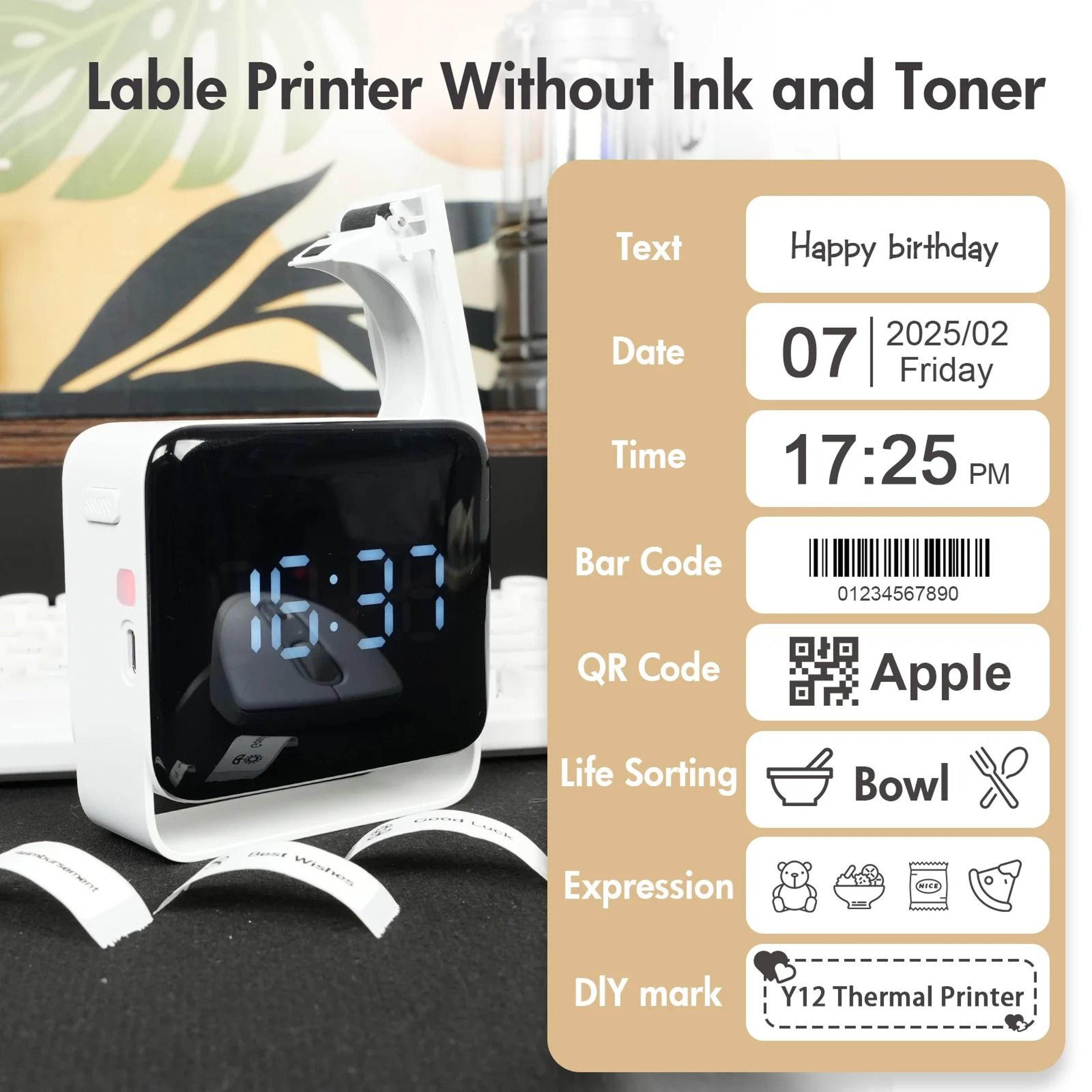 Mini Portable Wireless Bluetooth Thermal Label Printer  Handheld Sticker Maker For Small Business   1