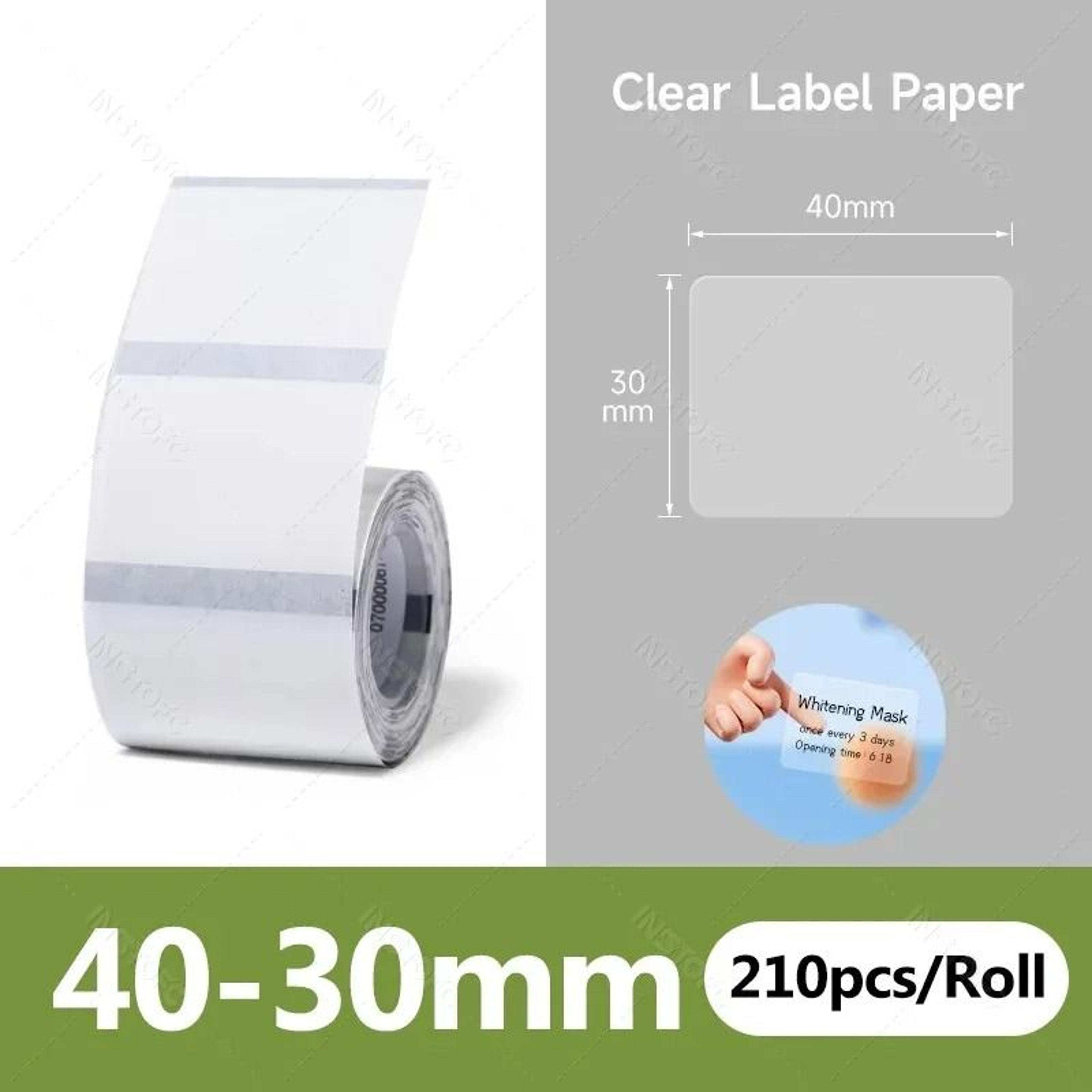 NIIMBOT B1  B21 Clear Transparent Thermal Label Roll SelfAdhesive Sticker Paper For B1 B21 Printers 12