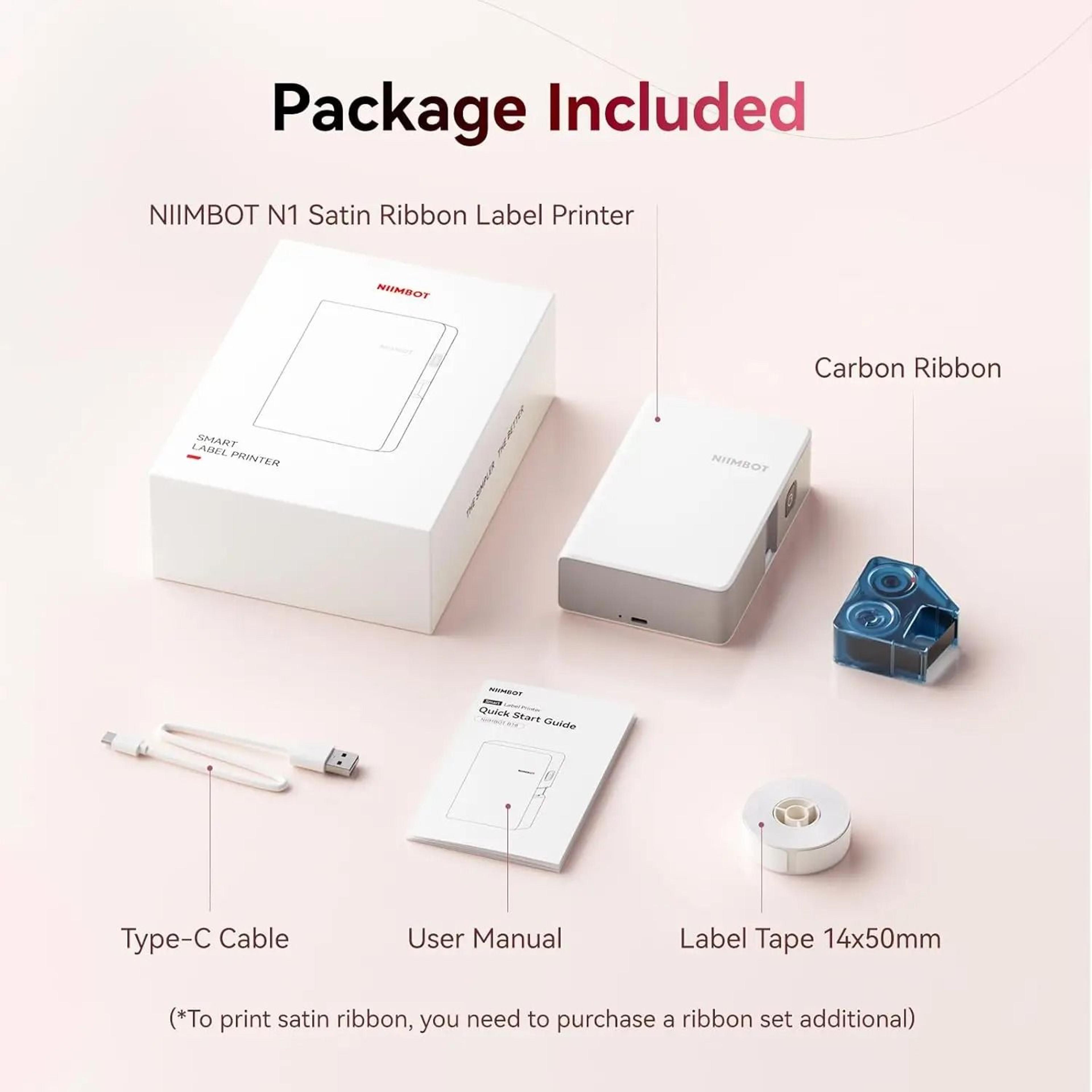 NIIMBOT N1  B18 Satin Ribbon Thermal Printer For Gift Wrap DIY Wedding  Christmas Decor 4
