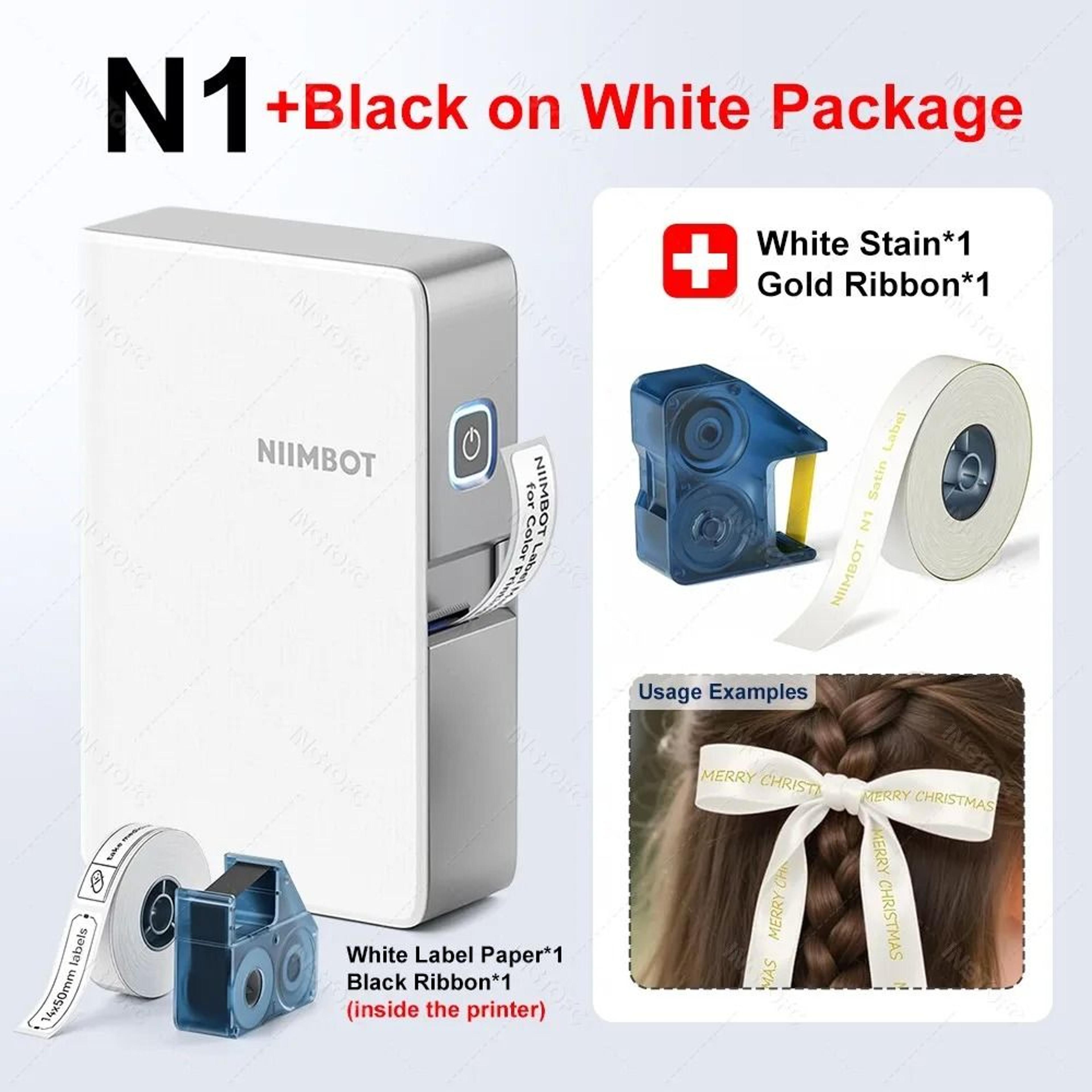 NIIMBOT N1  B18 Satin Ribbon Thermal Printer For Gift Wrap DIY Wedding  Christmas Decor 14