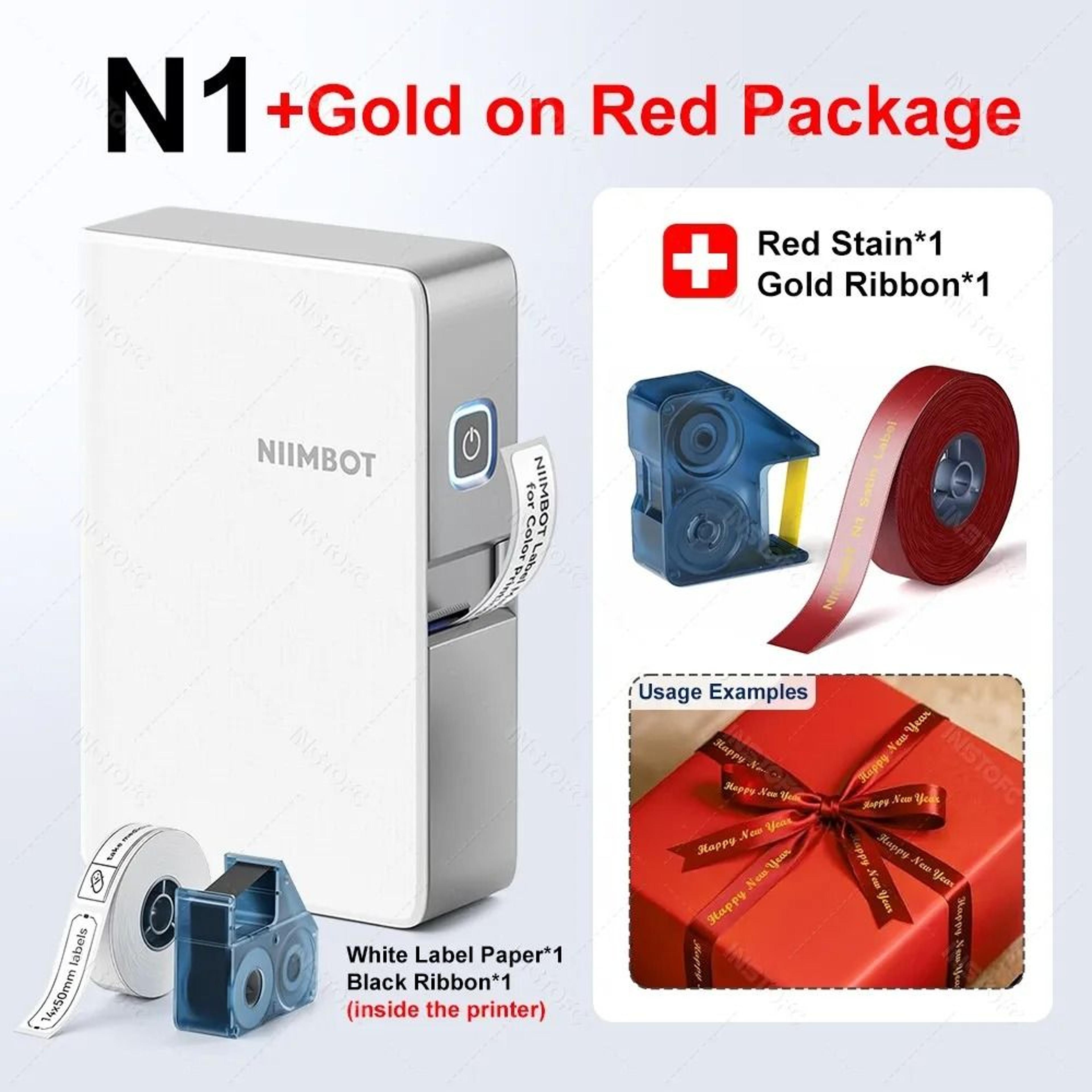NIIMBOT N1  B18 Satin Ribbon Thermal Printer For Gift Wrap DIY Wedding  Christmas Decor 6
