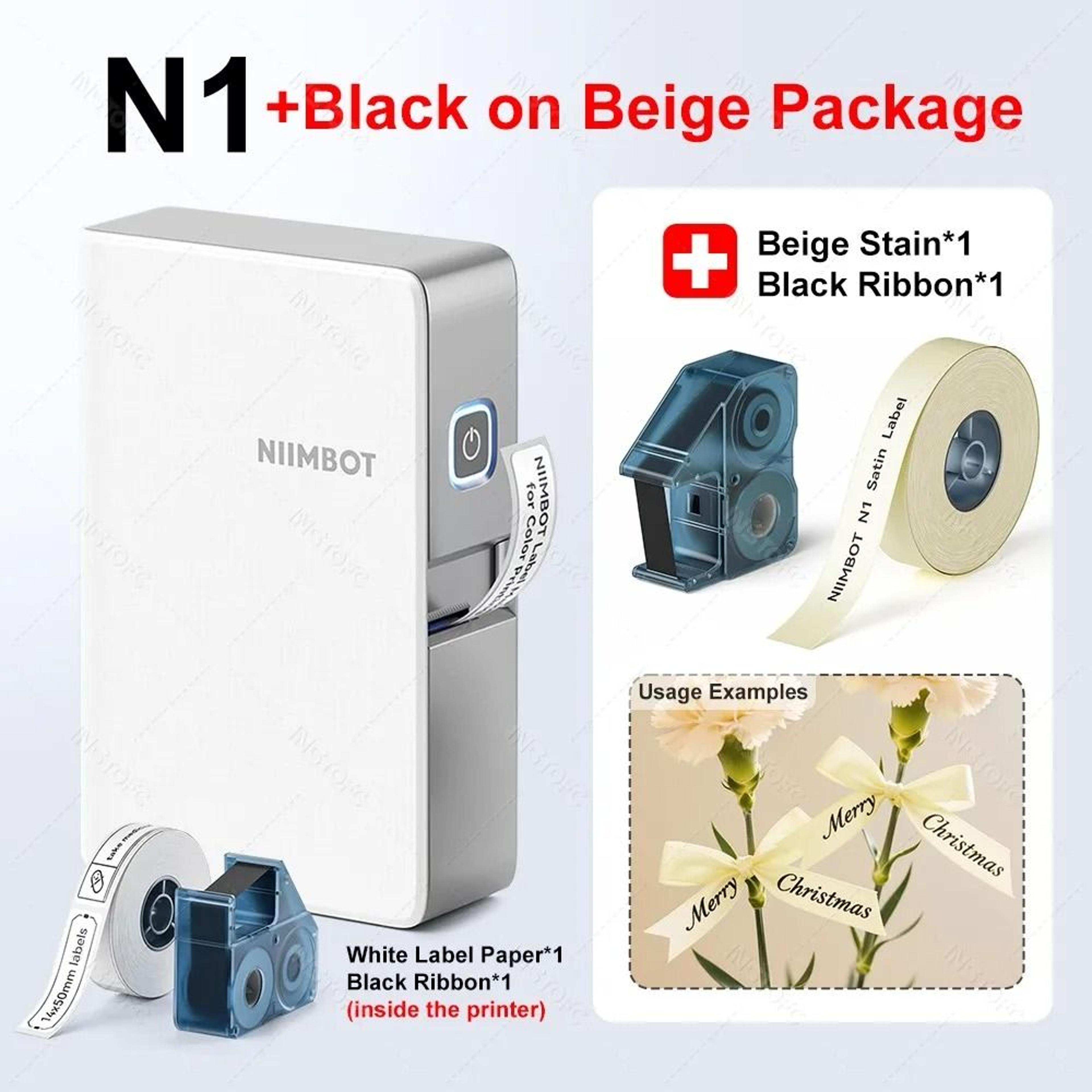 NIIMBOT N1  B18 Satin Ribbon Thermal Printer For Gift Wrap DIY Wedding  Christmas Decor 11