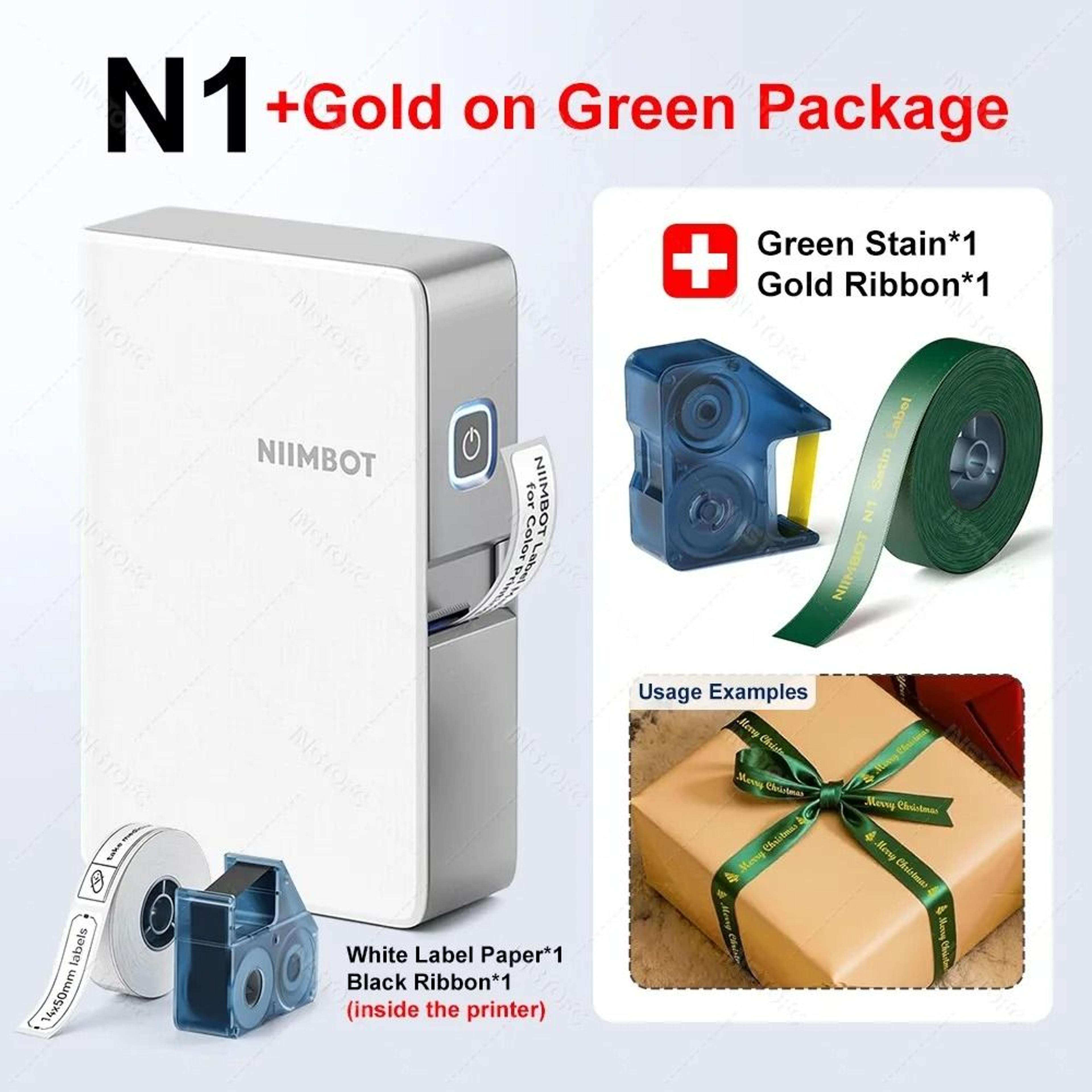 NIIMBOT N1  B18 Satin Ribbon Thermal Printer For Gift Wrap DIY Wedding  Christmas Decor 12